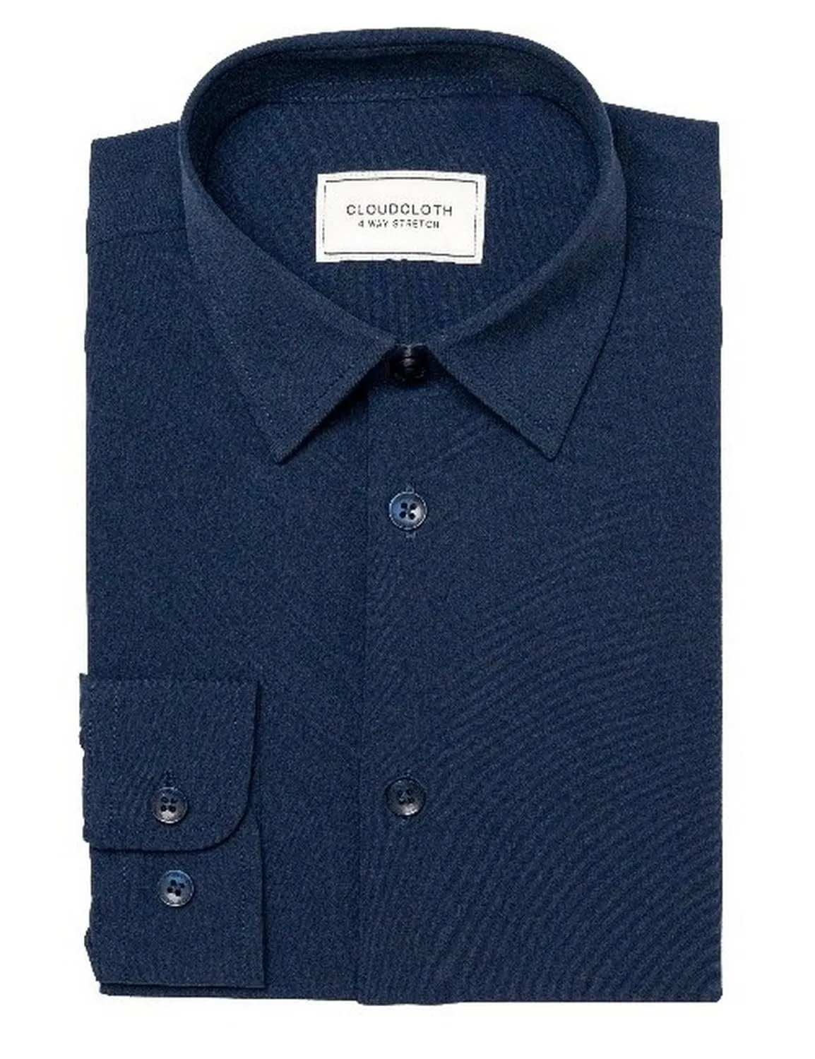 Adam Baker Boy's Regular Fit 4-Way Stretch Long Sleeve Solid Dress Shirt - Colors