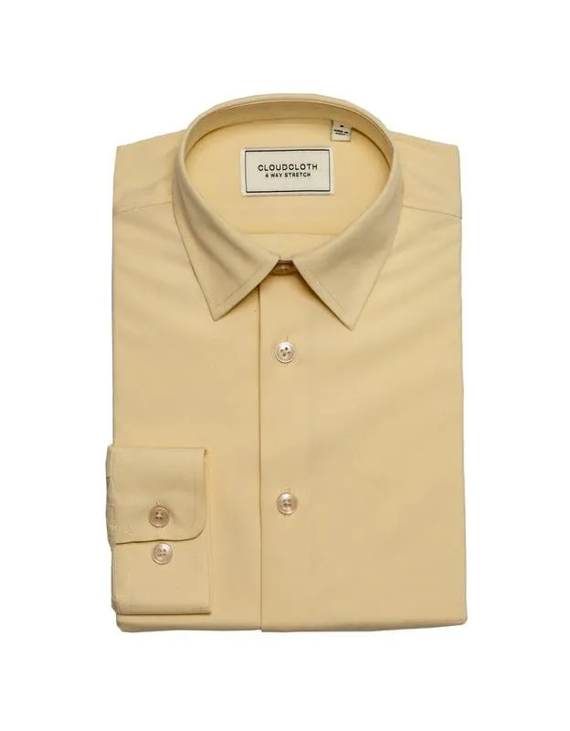 Adam Baker Boy's Regular Fit 4-Way Stretch Long Sleeve Solid Dress Shirt - Colors