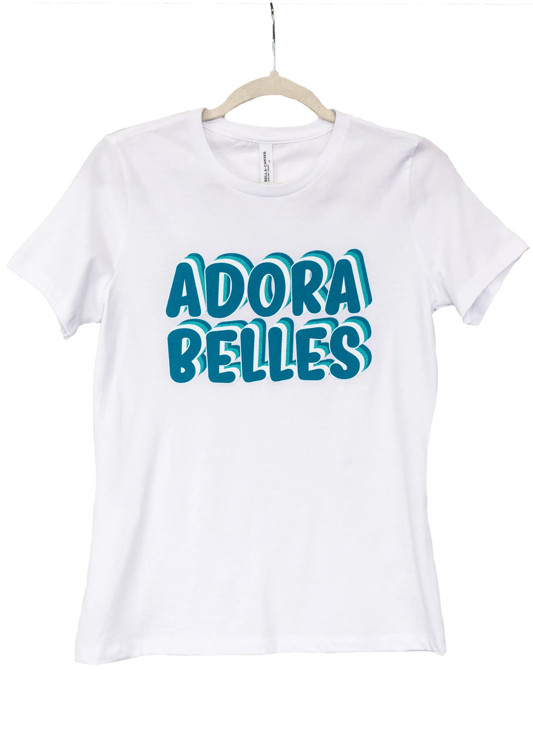 Adorabelles Logo Tee - White/Teal