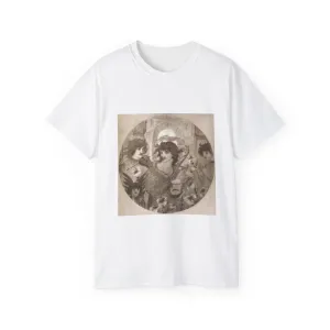Adoramus Te Beardsley - Public domain portrait drawing  White T-Shirt Gildan 2000 Cotton Unisex