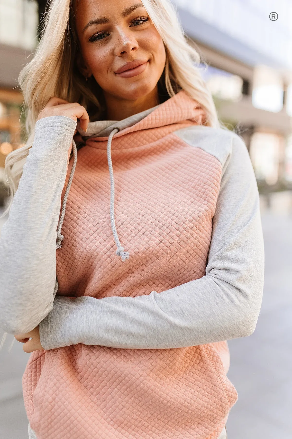 Ampersand Avenue DoubleHood™ Sweatshirt - Just Peachy