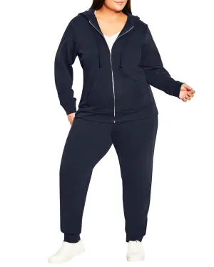 Bailey Zip Hoodie | Navy