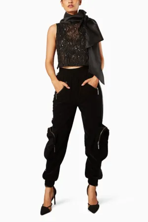 Black Velvet Joggers