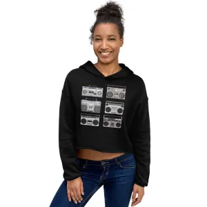 BOOM BOX-CROPPED HOODIE