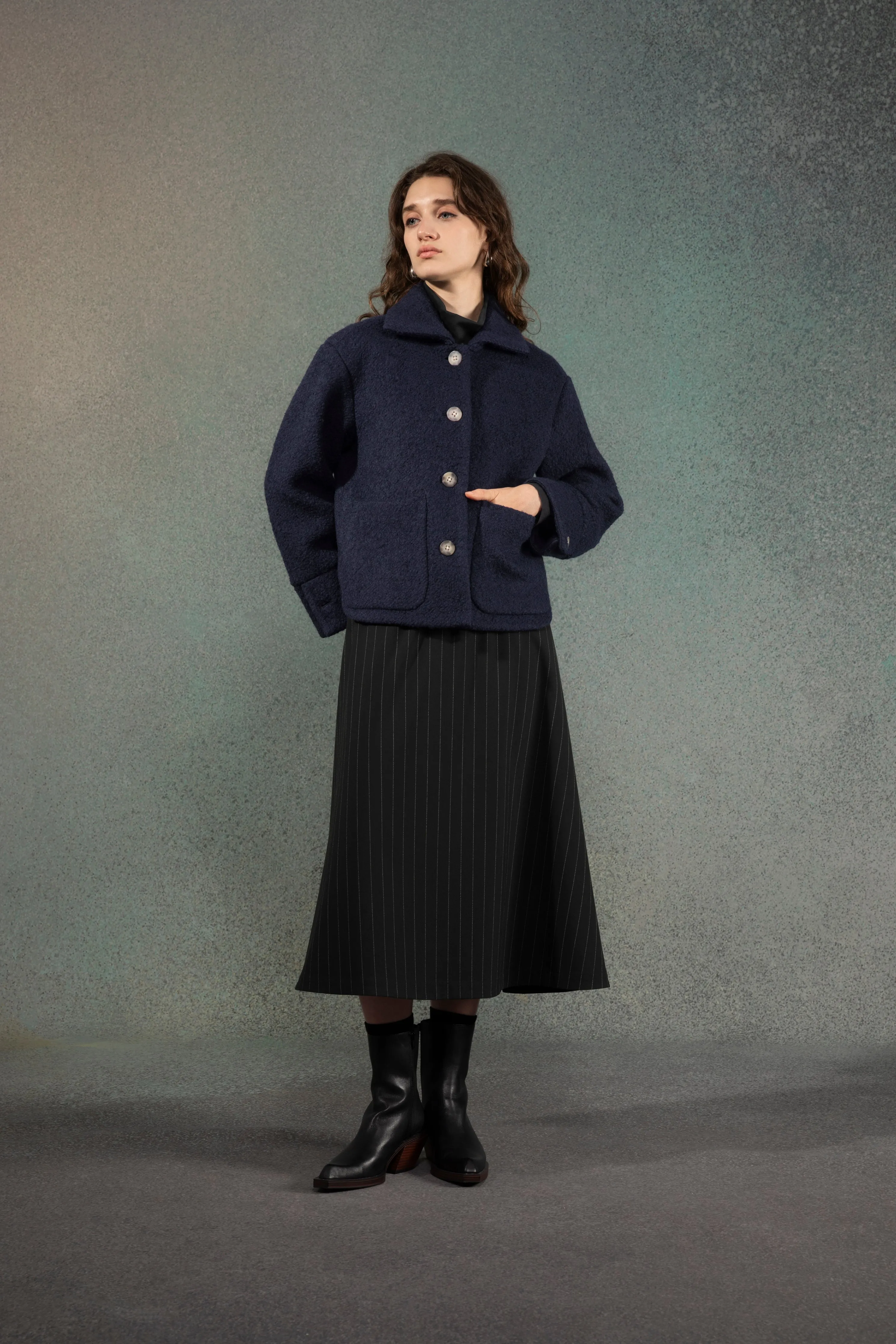 Button-up Boucle Jacket
