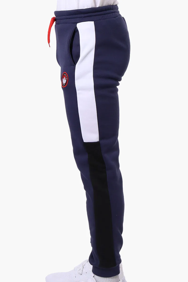 Canada Weather Gear Side Stripe Tie Waist Joggers - Navy