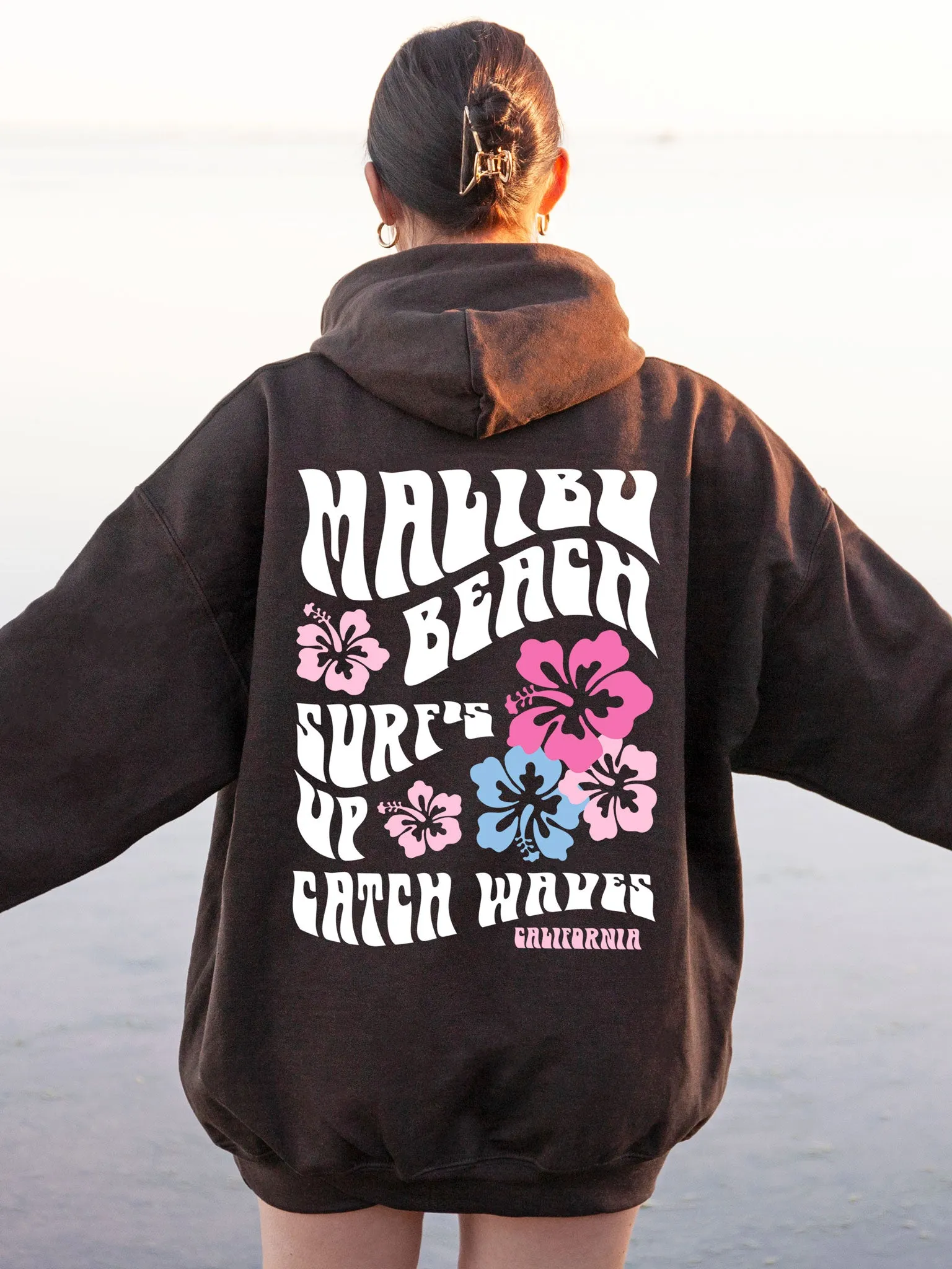 Coconut Girl Hoodie - Malibu Beach Surf Hoodie