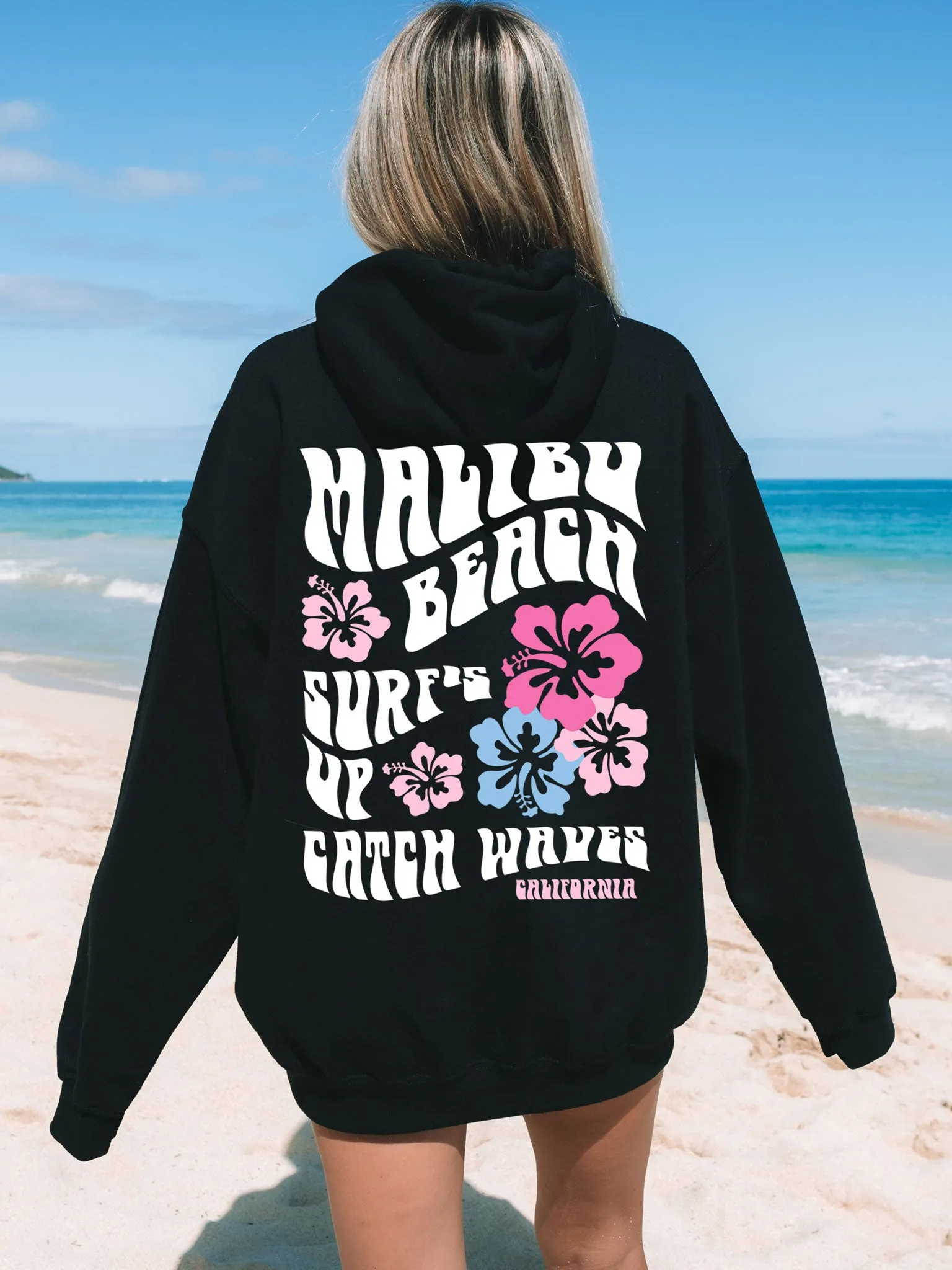 Coconut Girl Hoodie - Malibu Beach Surf Hoodie