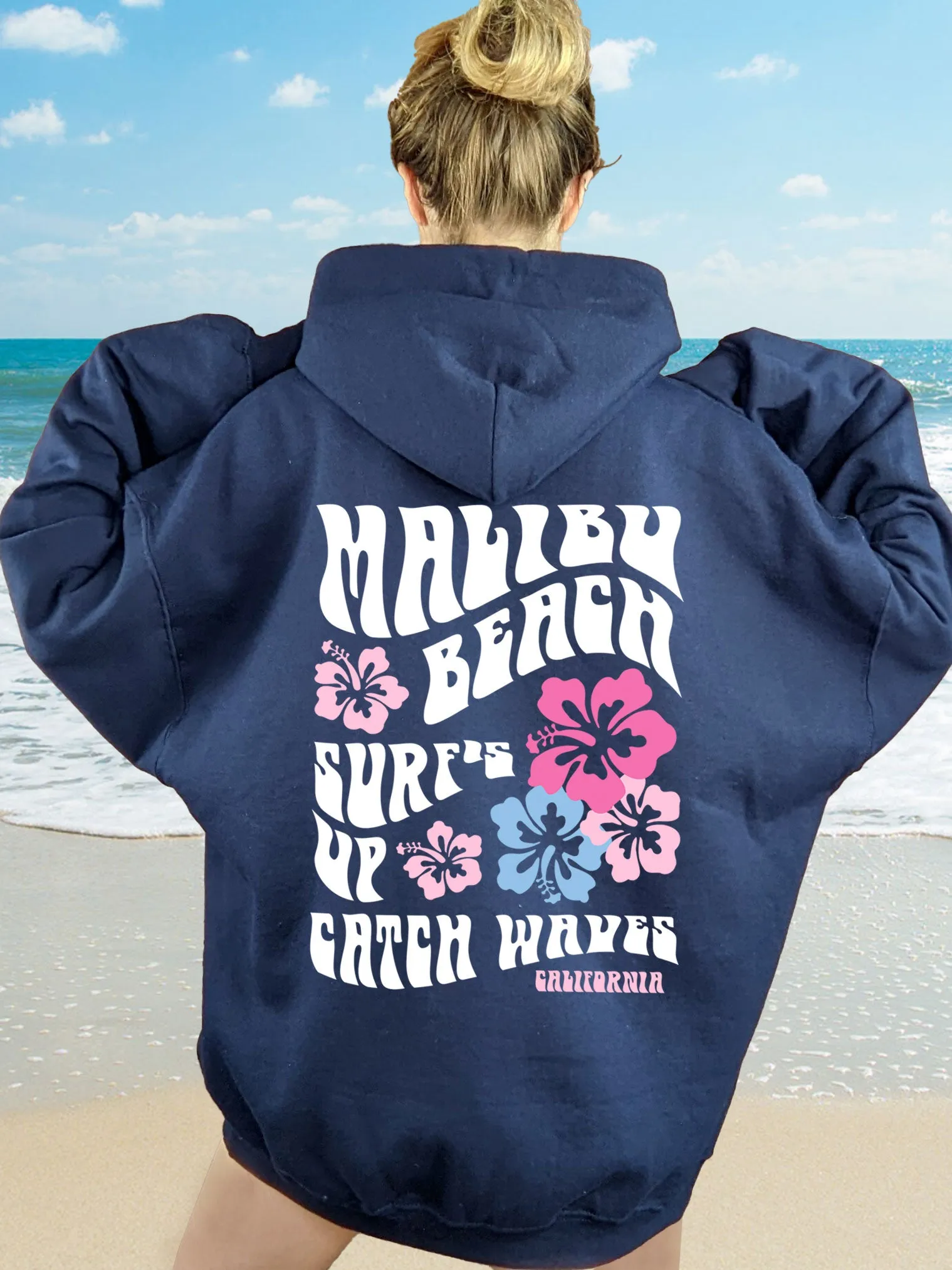 Coconut Girl Hoodie - Malibu Beach Surf Hoodie