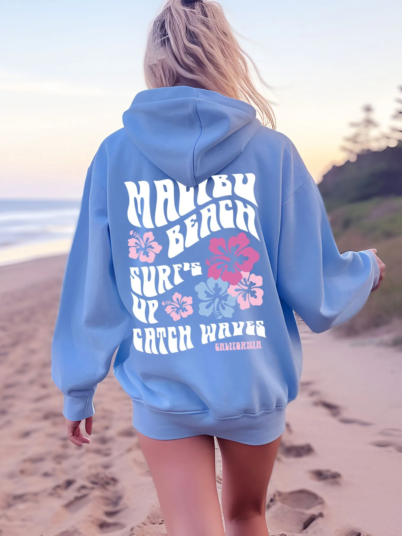 Coconut Girl Hoodie - Malibu Beach Surf Hoodie