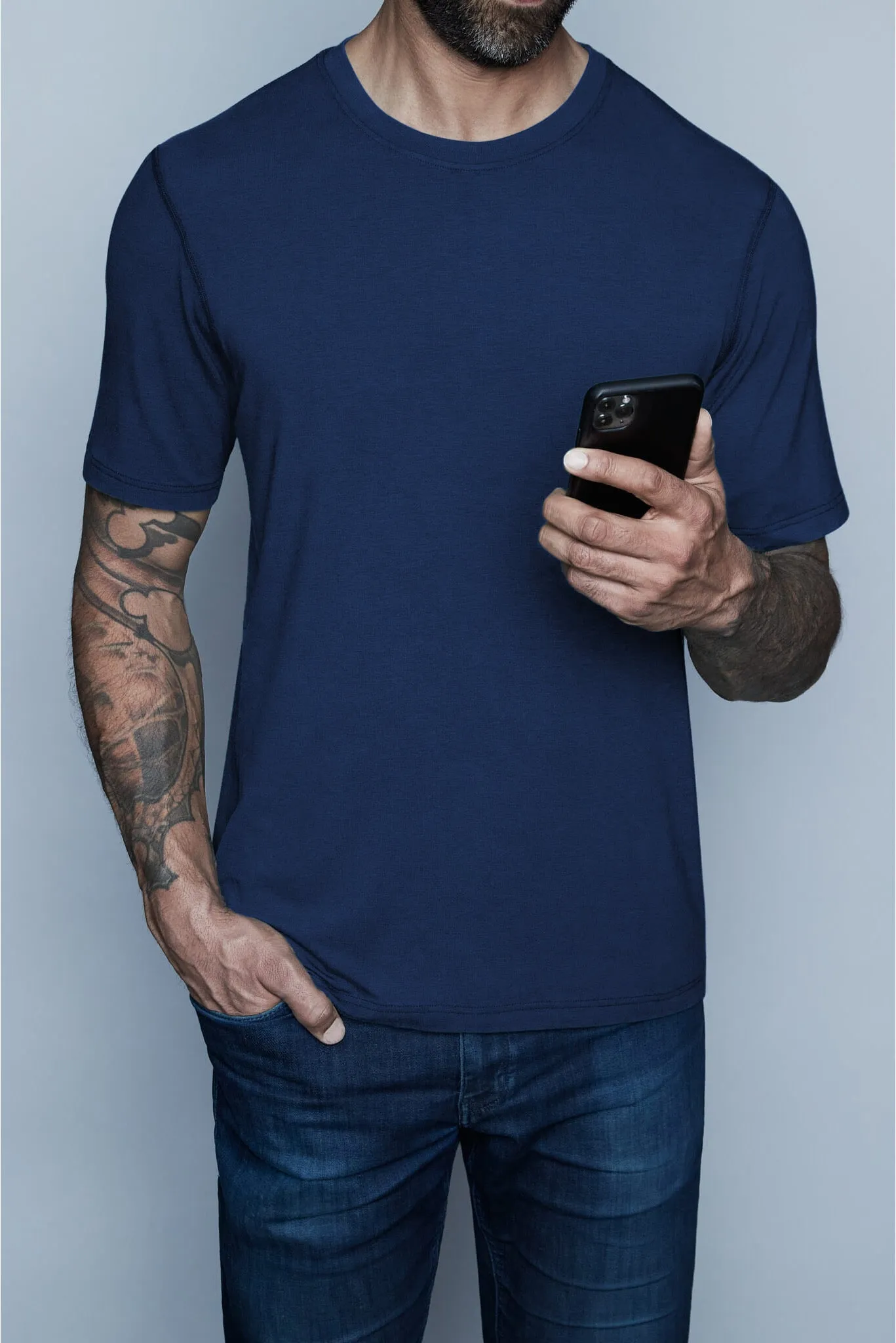 Crowe Bamboo Cotton | Tall Crew Tee