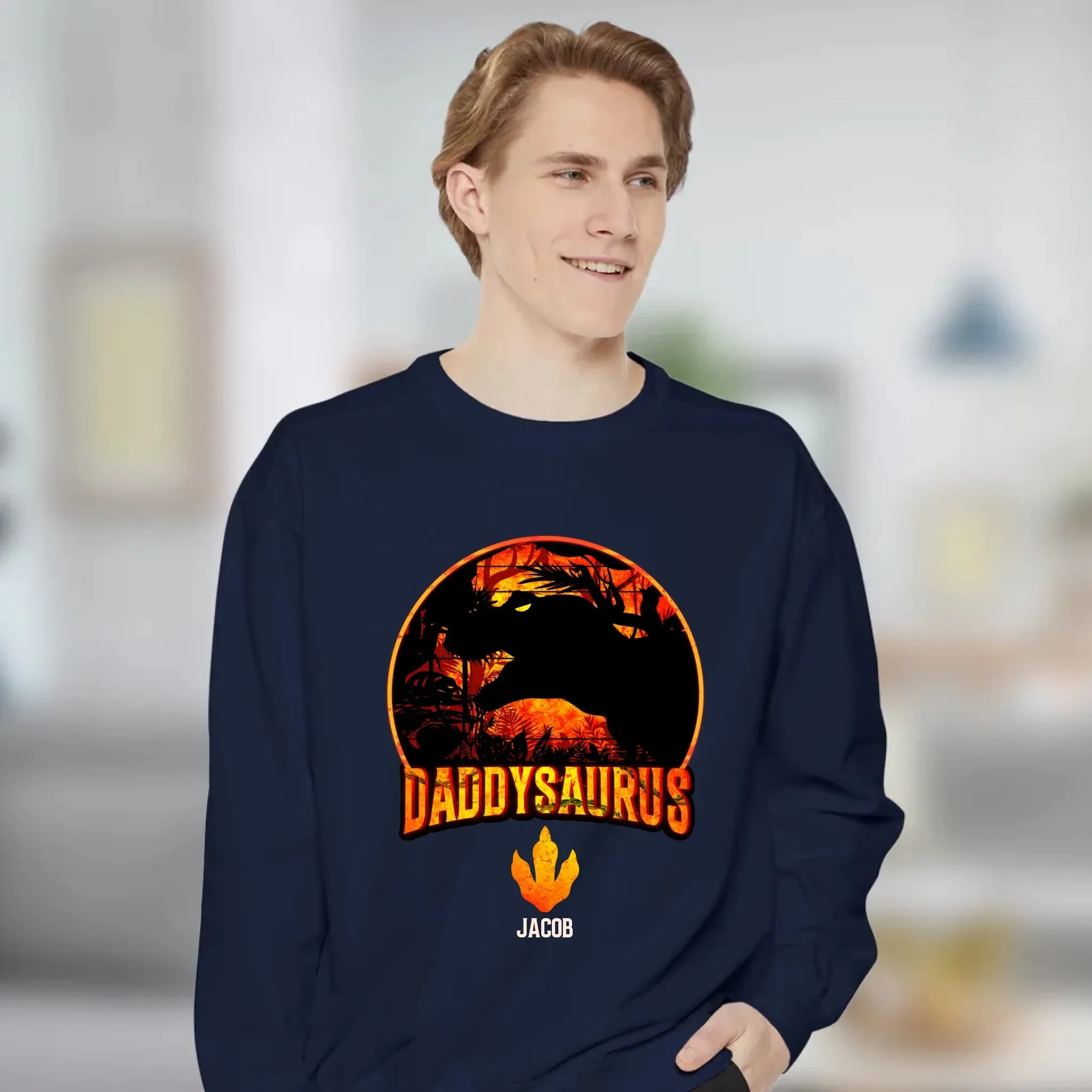 Daddysaurus - Personalized Gifts For Dad - Unisex Hoodie