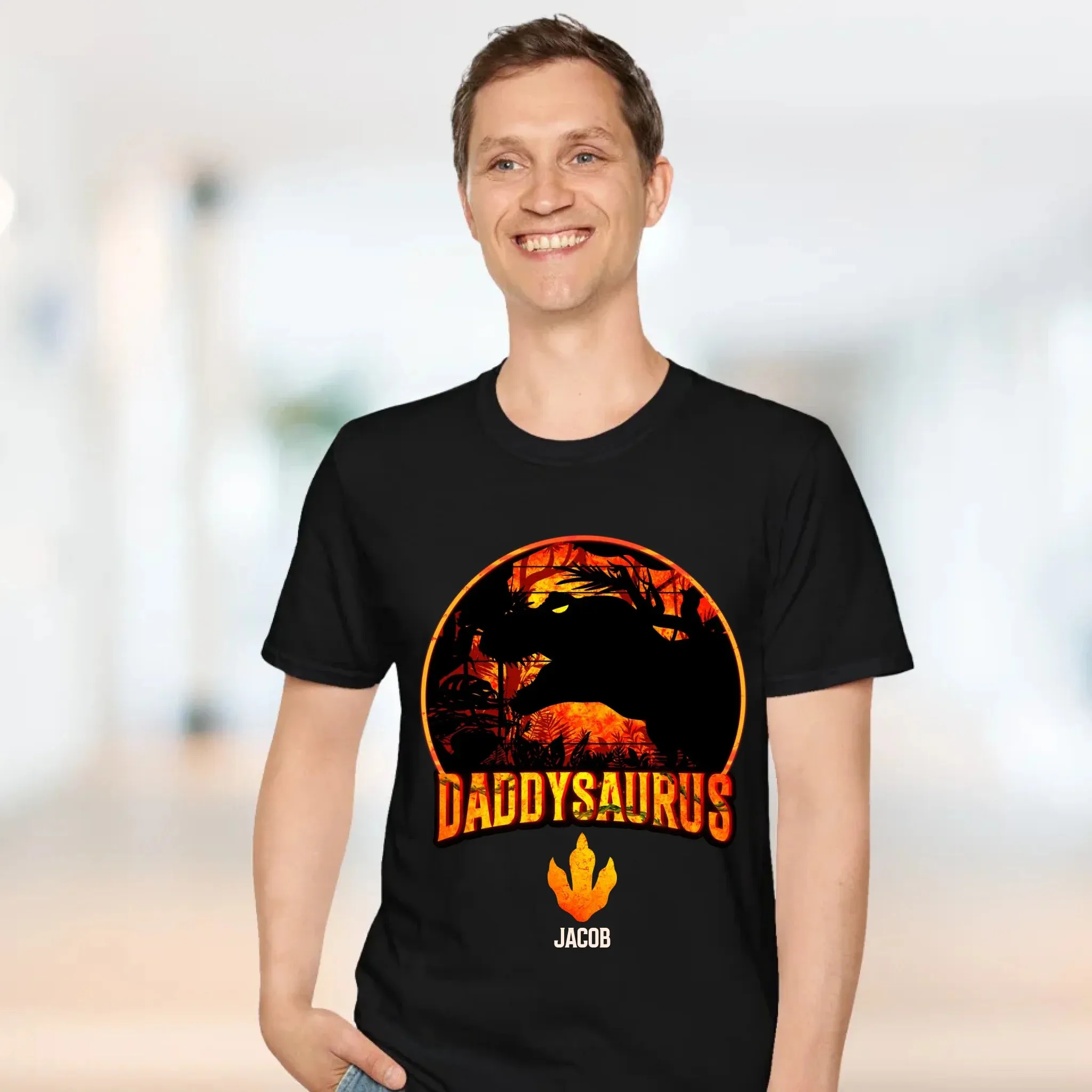 Daddysaurus - Personalized Gifts For Dad - Unisex Hoodie