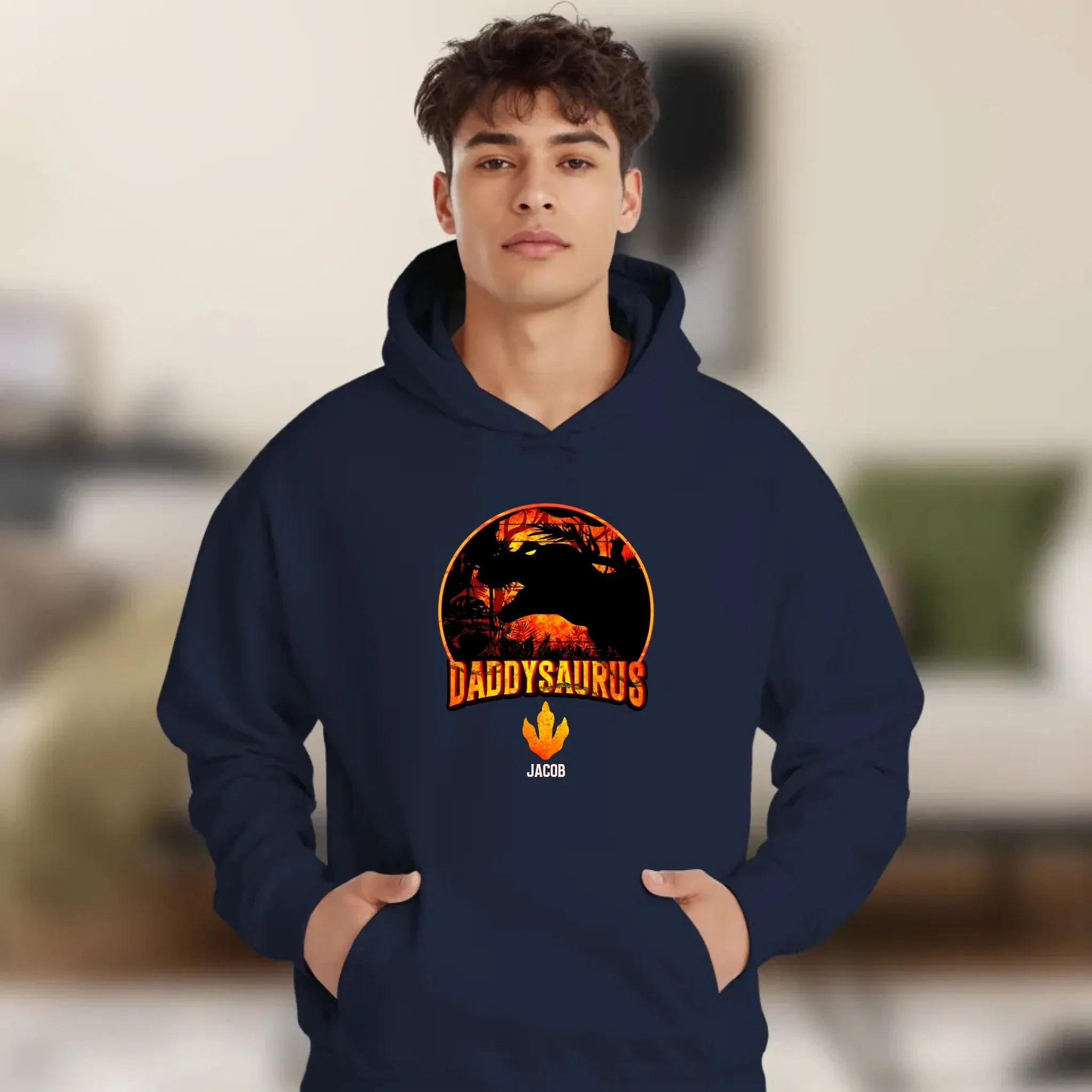 Daddysaurus - Personalized Gifts For Dad - Unisex Hoodie