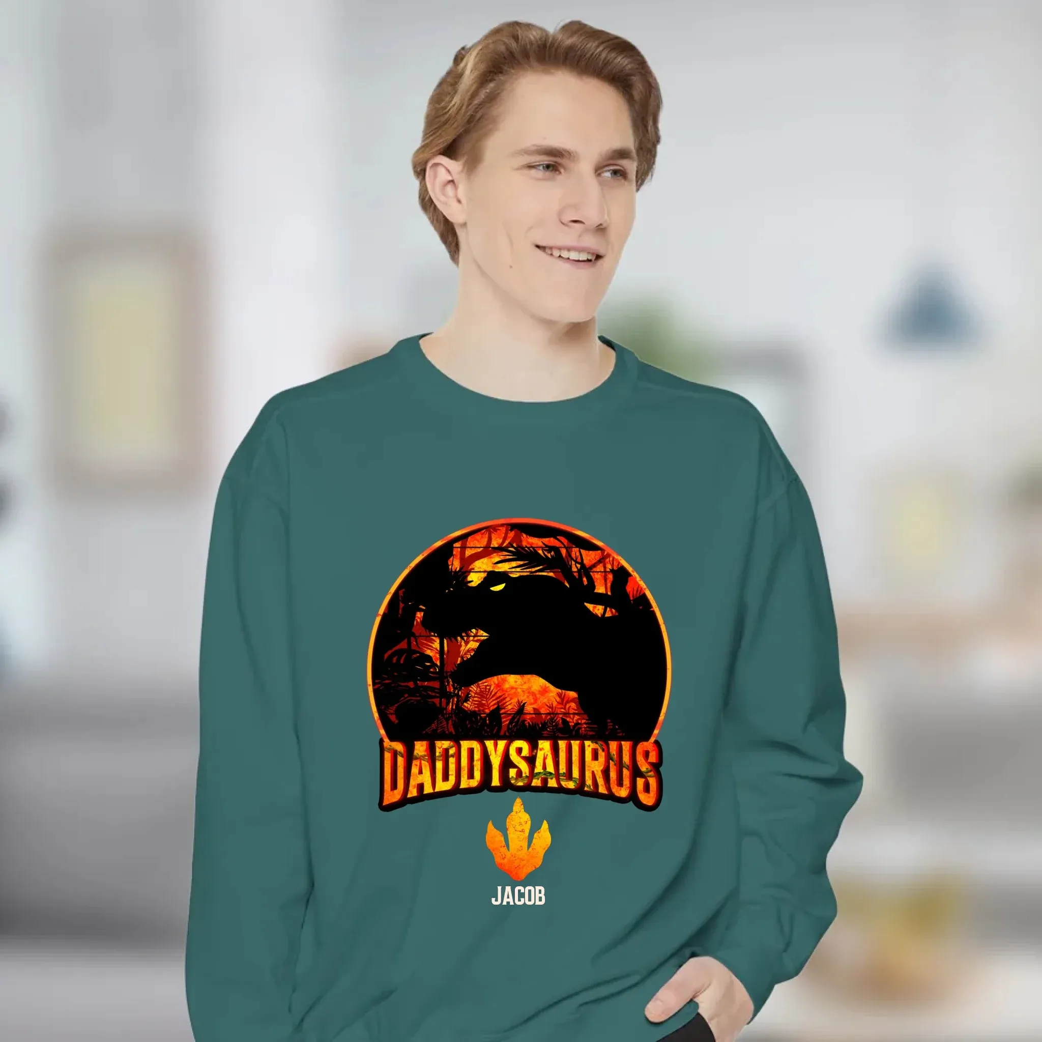 Daddysaurus - Personalized Gifts For Dad - Unisex Hoodie
