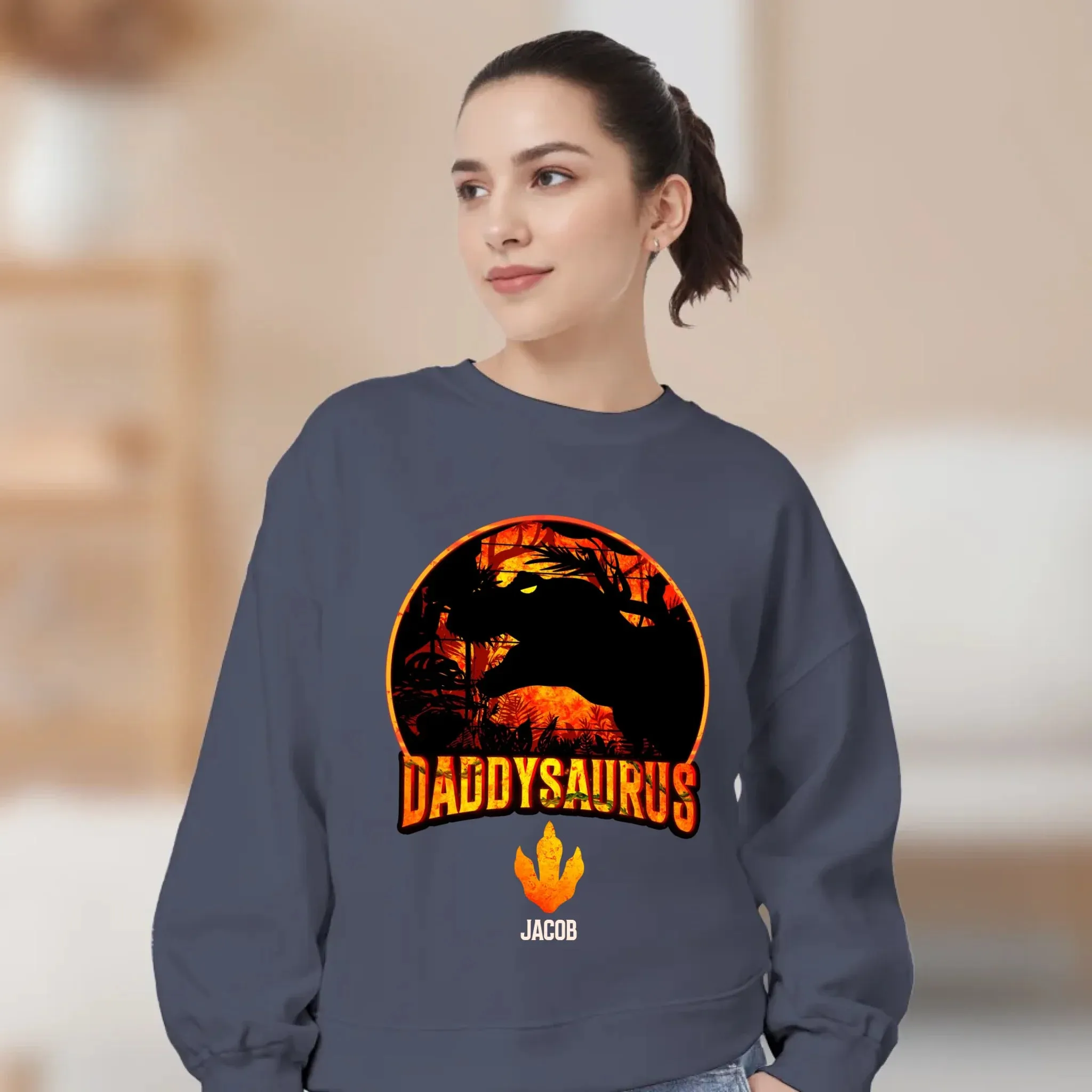 Daddysaurus - Personalized Gifts For Dad - Unisex Hoodie
