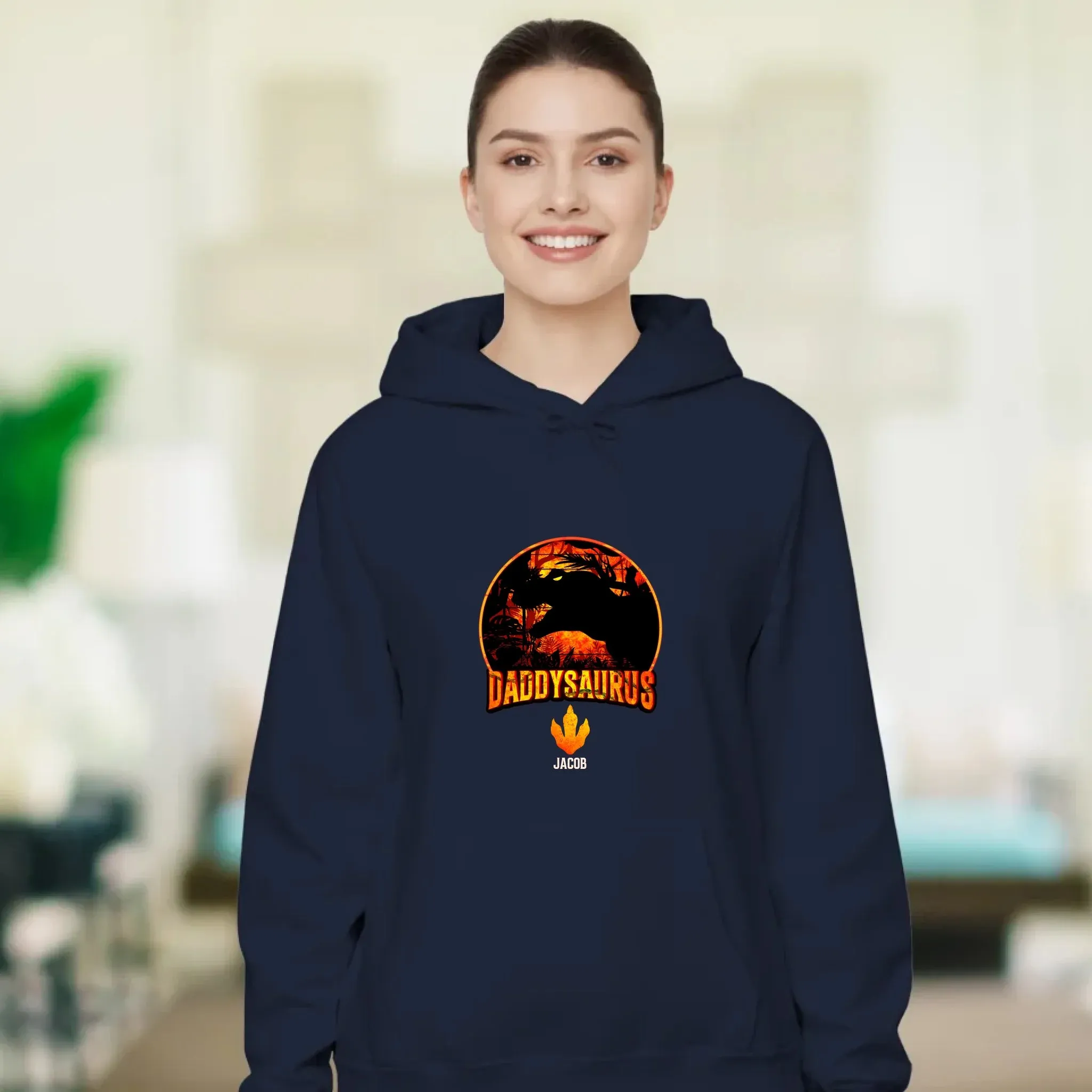 Daddysaurus - Personalized Gifts For Dad - Unisex Hoodie
