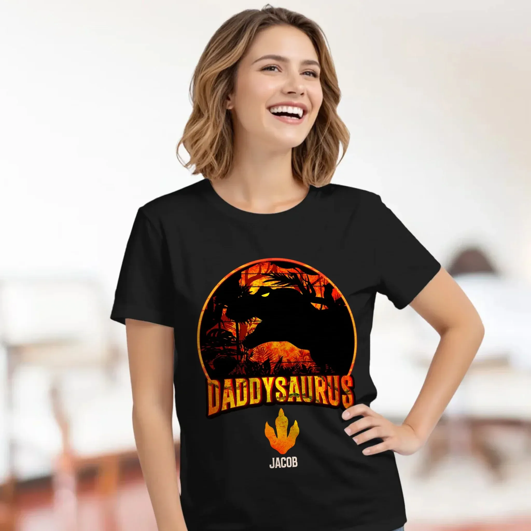 Daddysaurus - Personalized Gifts For Dad - Unisex Hoodie