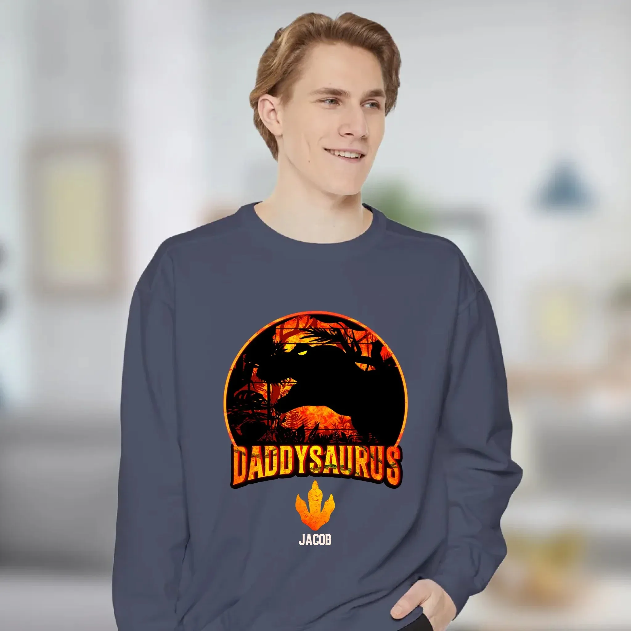 Daddysaurus - Personalized Gifts For Dad - Unisex Hoodie