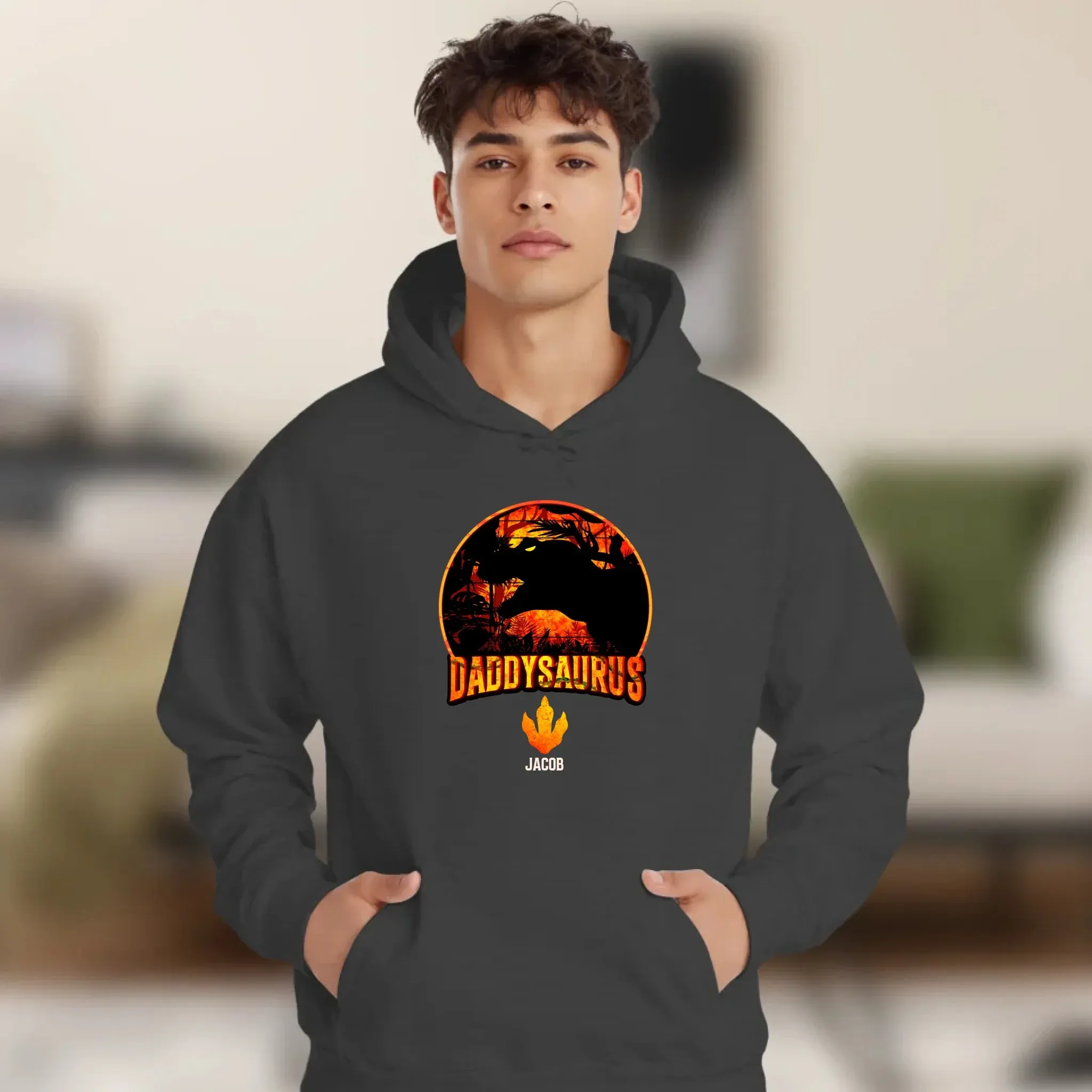 Daddysaurus - Personalized Gifts For Dad - Unisex Hoodie