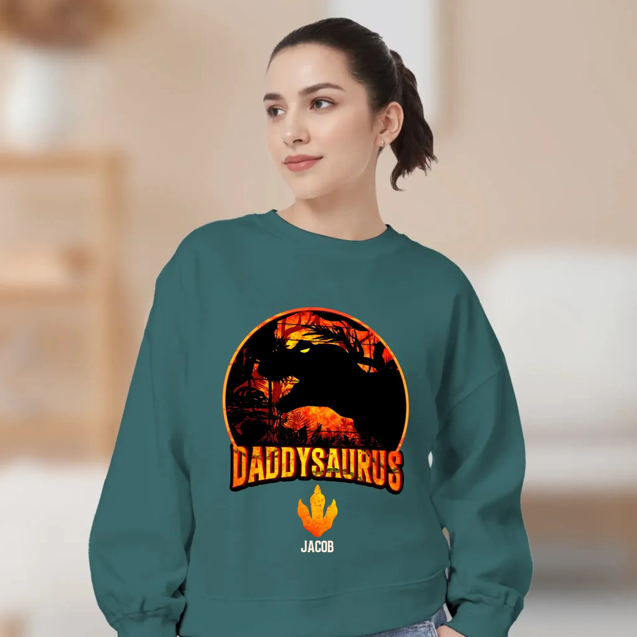 Daddysaurus - Personalized Gifts For Dad - Unisex Hoodie