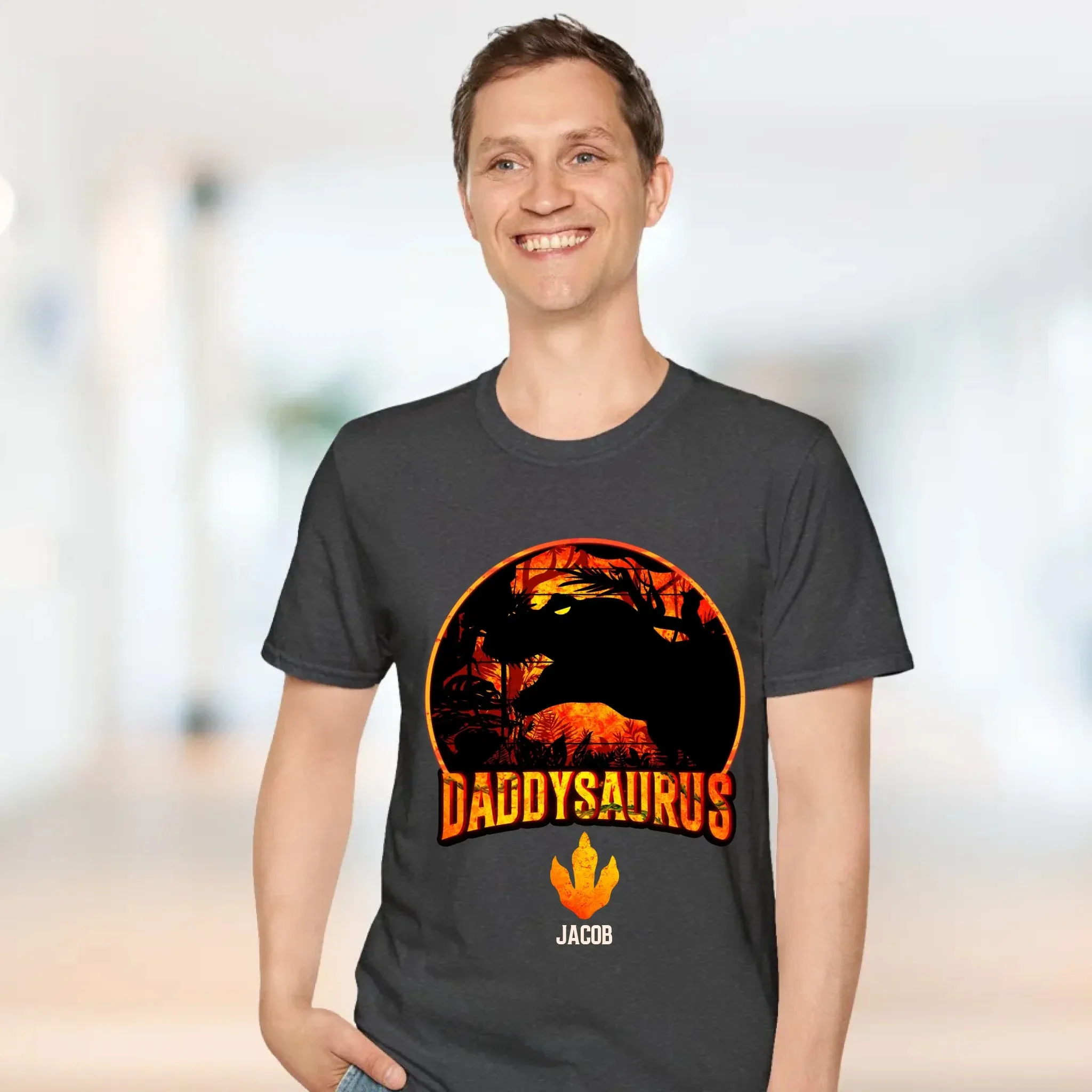 Daddysaurus - Personalized Gifts For Dad - Unisex Hoodie