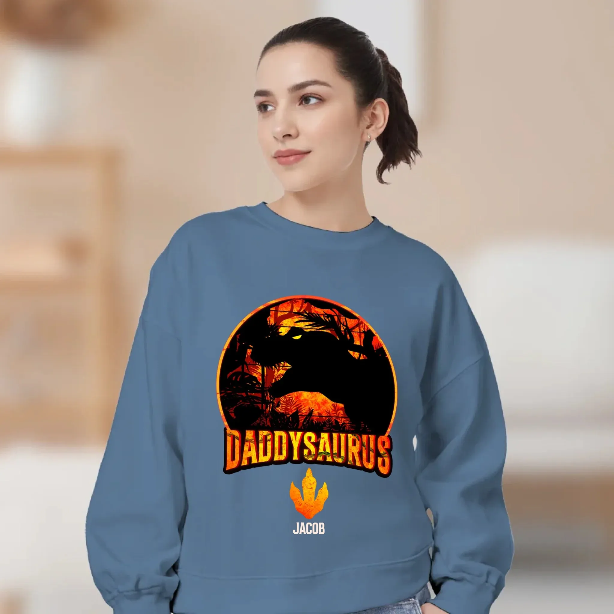 Daddysaurus - Personalized Gifts For Dad - Unisex Hoodie
