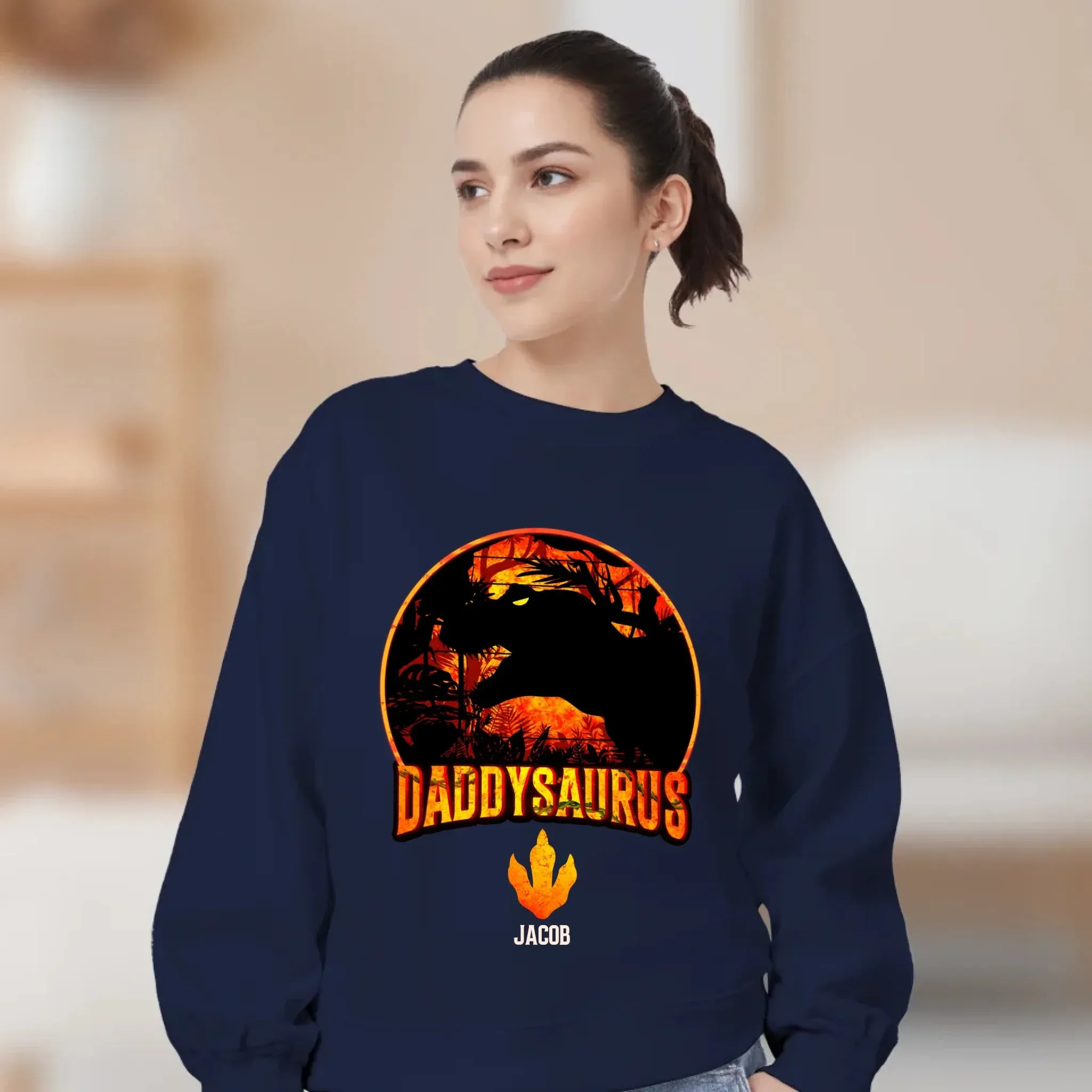 Daddysaurus - Personalized Gifts For Dad - Unisex Hoodie