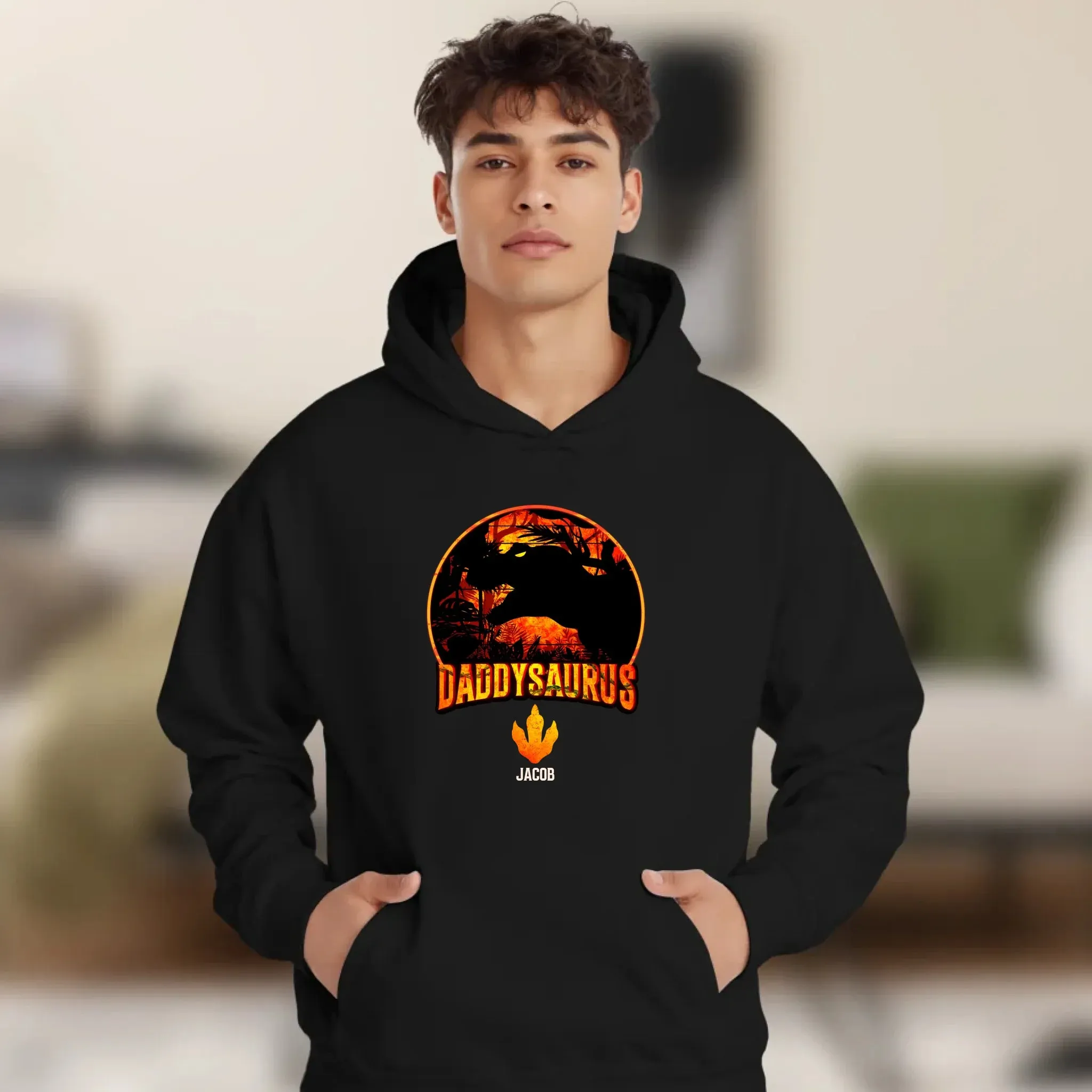 Daddysaurus - Personalized Gifts For Dad - Unisex Hoodie