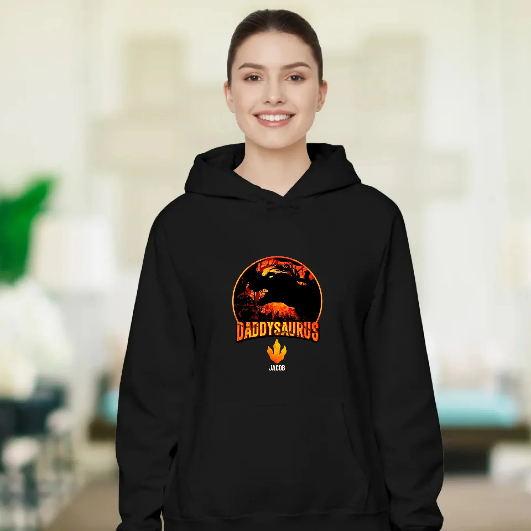 Daddysaurus - Personalized Gifts For Dad - Unisex Hoodie