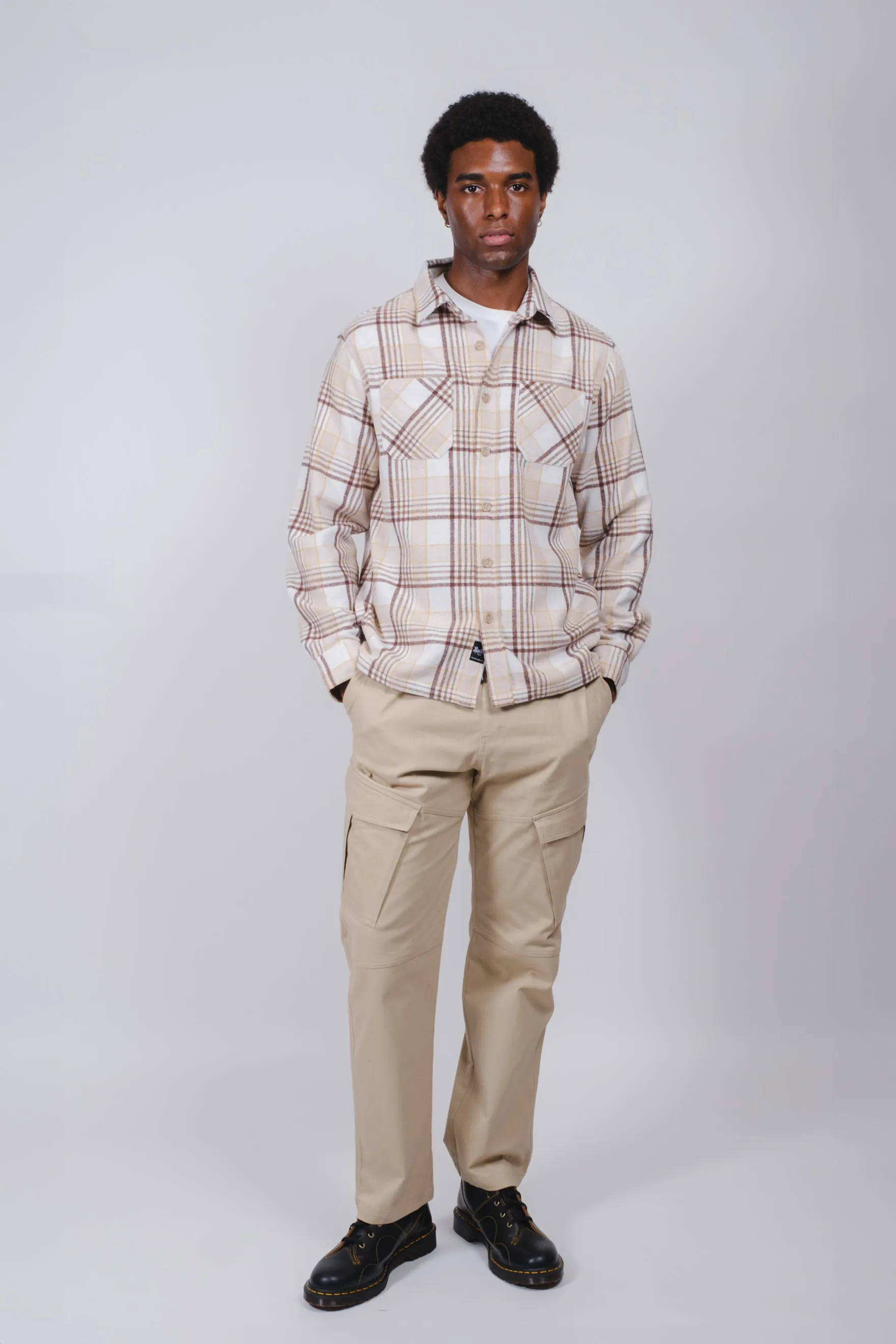 Diagonal Cargo Pocket Twill Pant