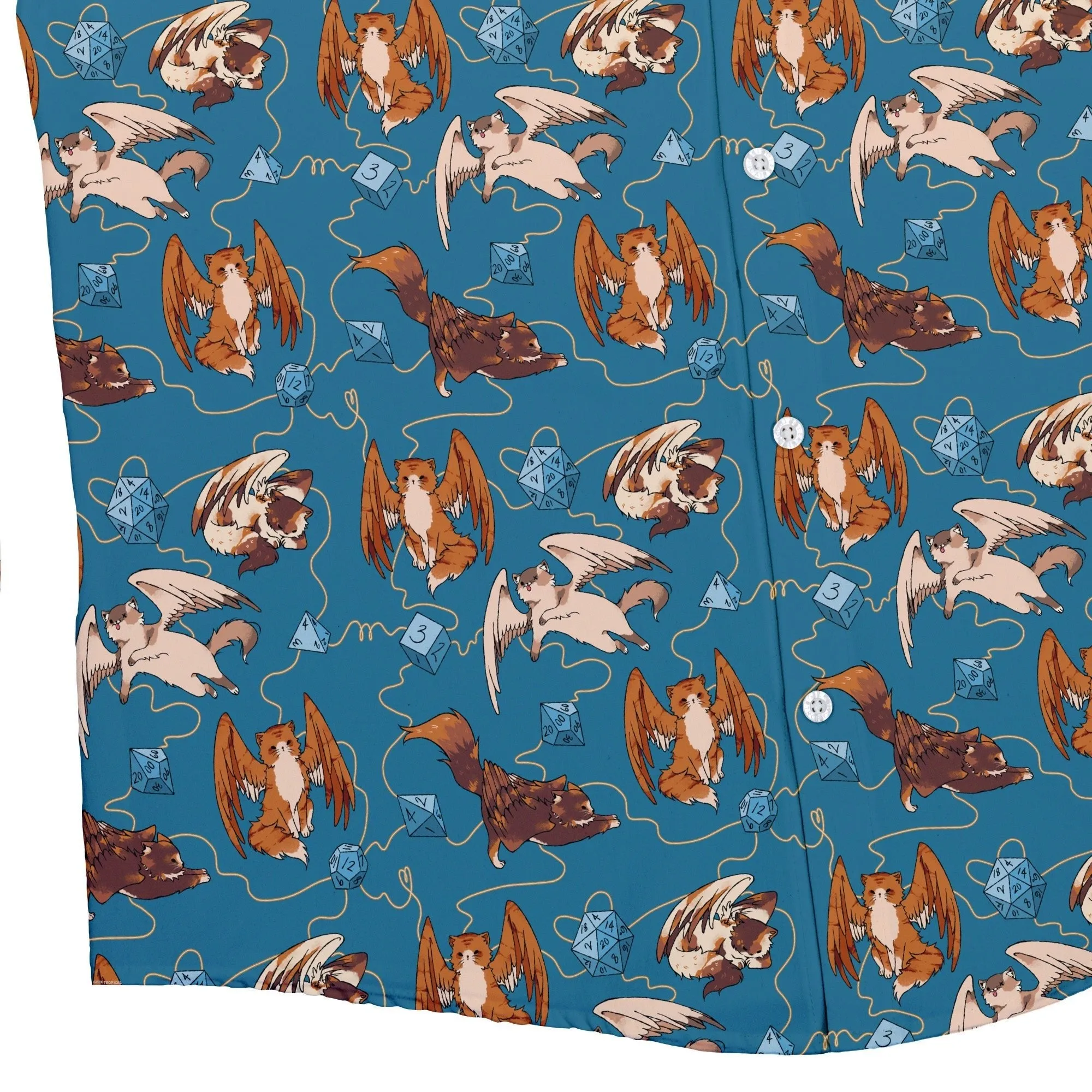 Dnd Tressym Familiars Button Up Shirt