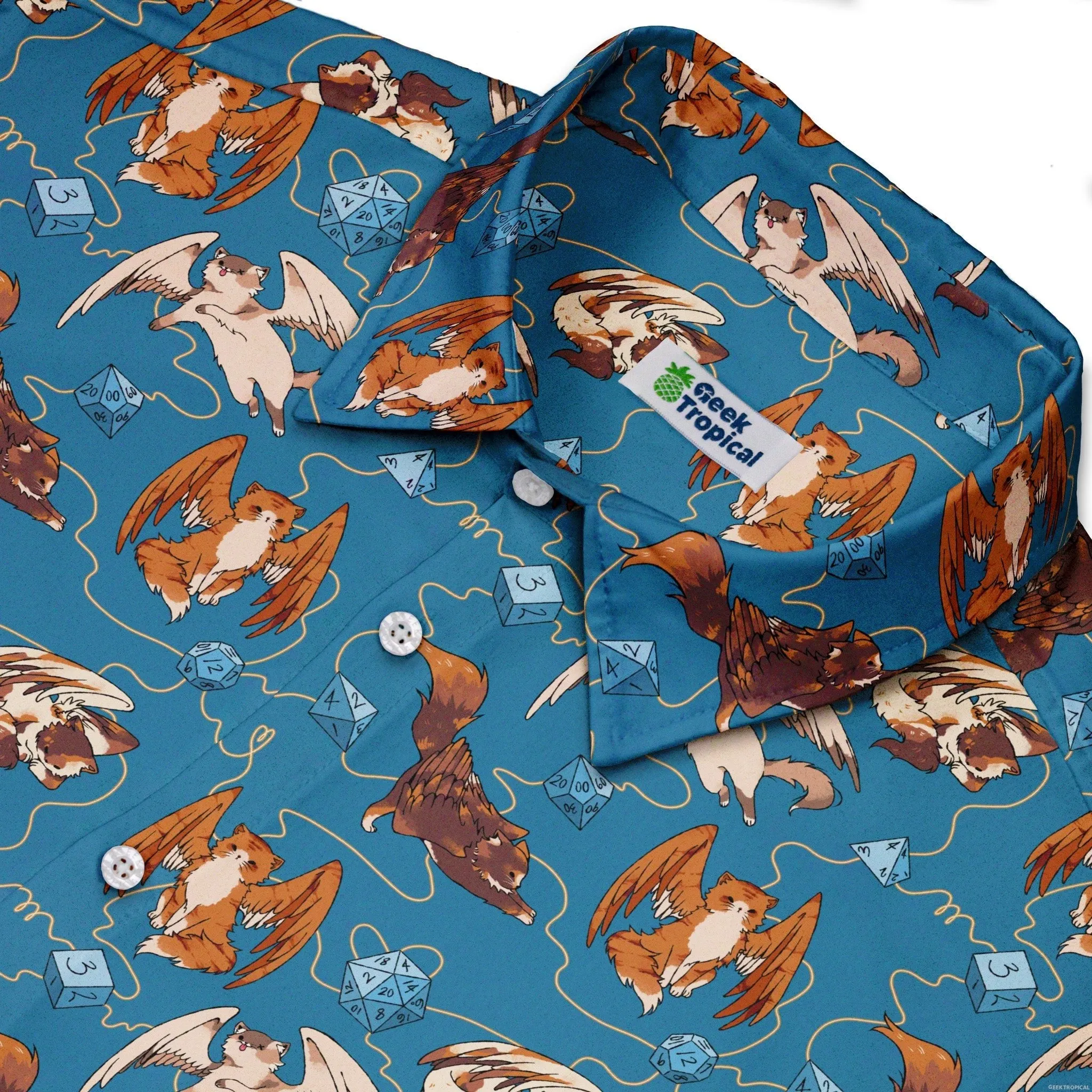 Dnd Tressym Familiars Button Up Shirt