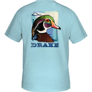DRAKE WATERCOLOR WOOD DUCK T-SHIRT