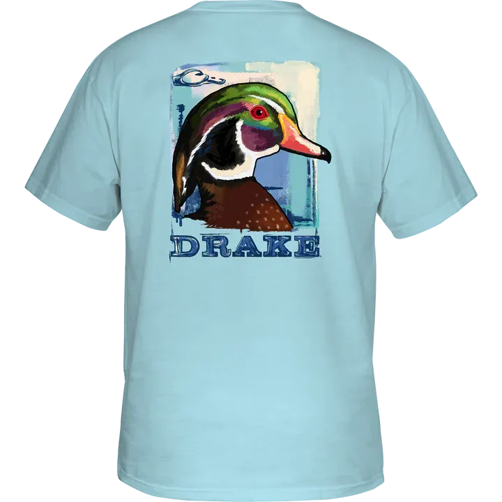 DRAKE WATERCOLOR WOOD DUCK T-SHIRT