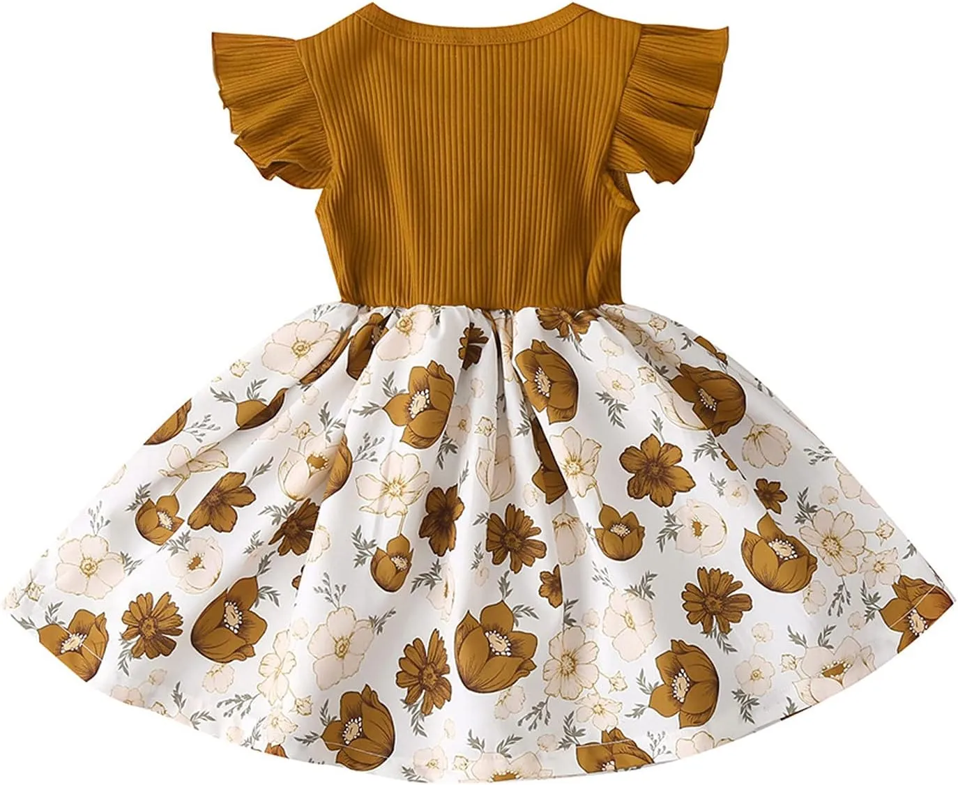 Dresses for Girls Summer Short Sleeve Toddler Dress Up Floral Graphic Cute Baby Dress Infant Dress Sundress 1-6 Years