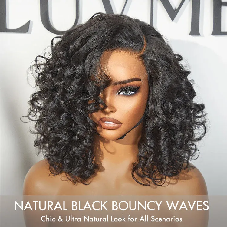 Effortless Elegance Copper Highlight / Natural Black Bouncy Curly Wig Minimalist HD Lace Glueless Wig Pre-Cut Lace