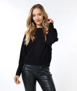 EQ07540 Batwing Sweater W Buttoned Cuff