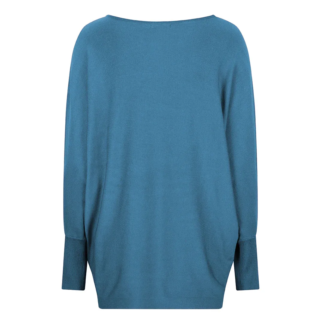 EQ07540 Batwing Sweater W Buttoned Cuff