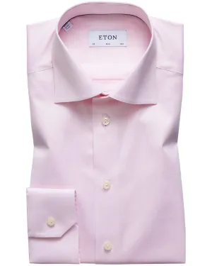 Eton Slim Fit Signature Twill Shirt - Pink
