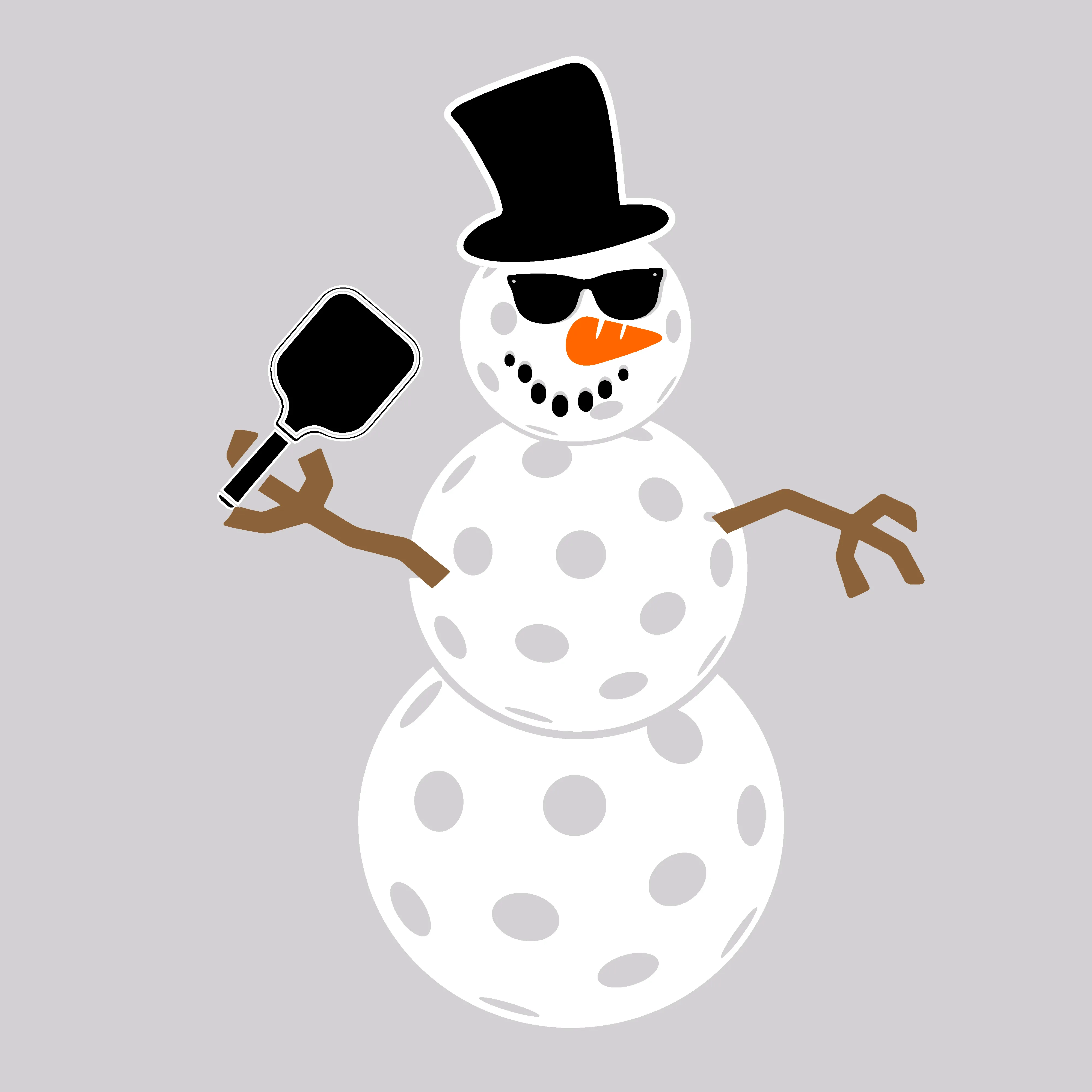Frosty The Dinking Snowman | Women’s Short Sleeve Crewneck Pickleball Shirts | 100% Polyester