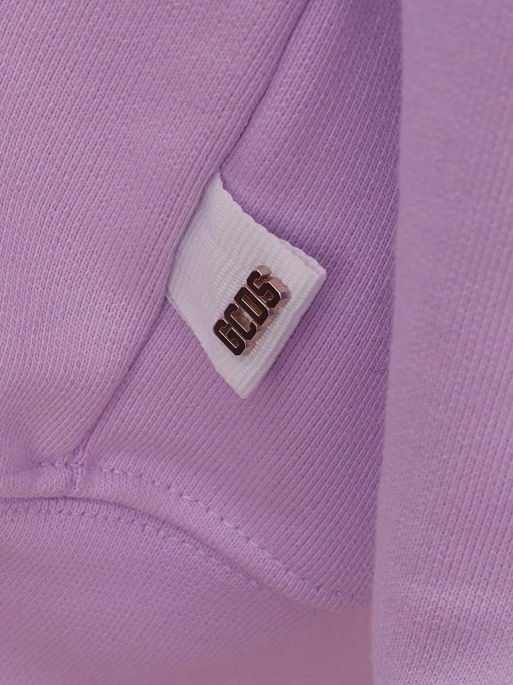 GCDS Chic Oversized Violet Sweatshirt with Logo Detail