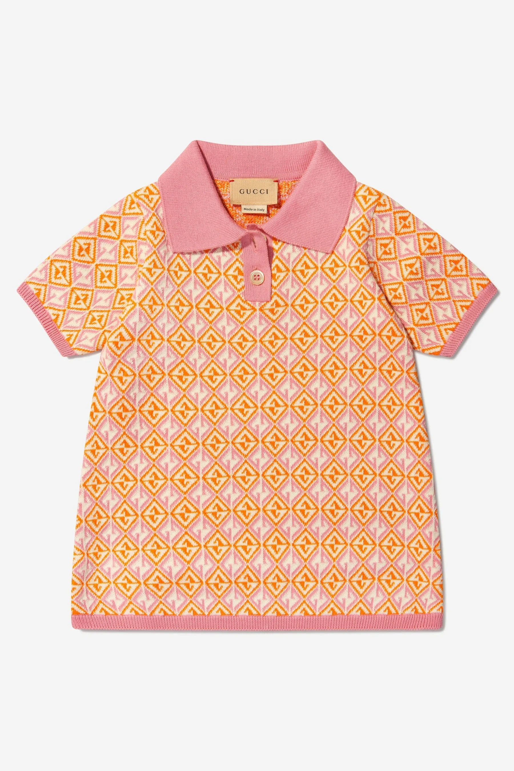 Gucci Baby Girls Cotton Knitted Geometric Dress