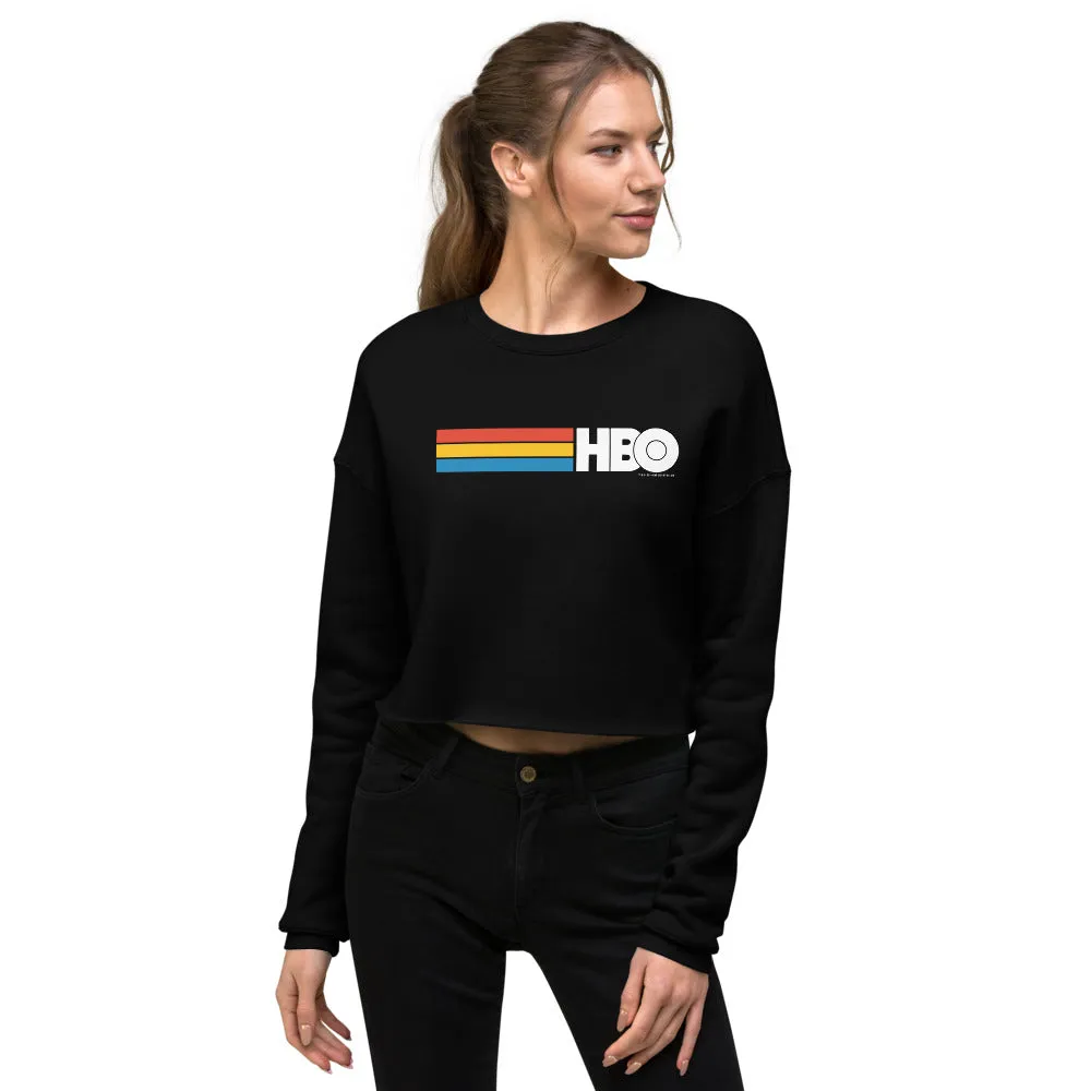 HBO Iconic Logo Women's Fleece Crop Sweatshirt
