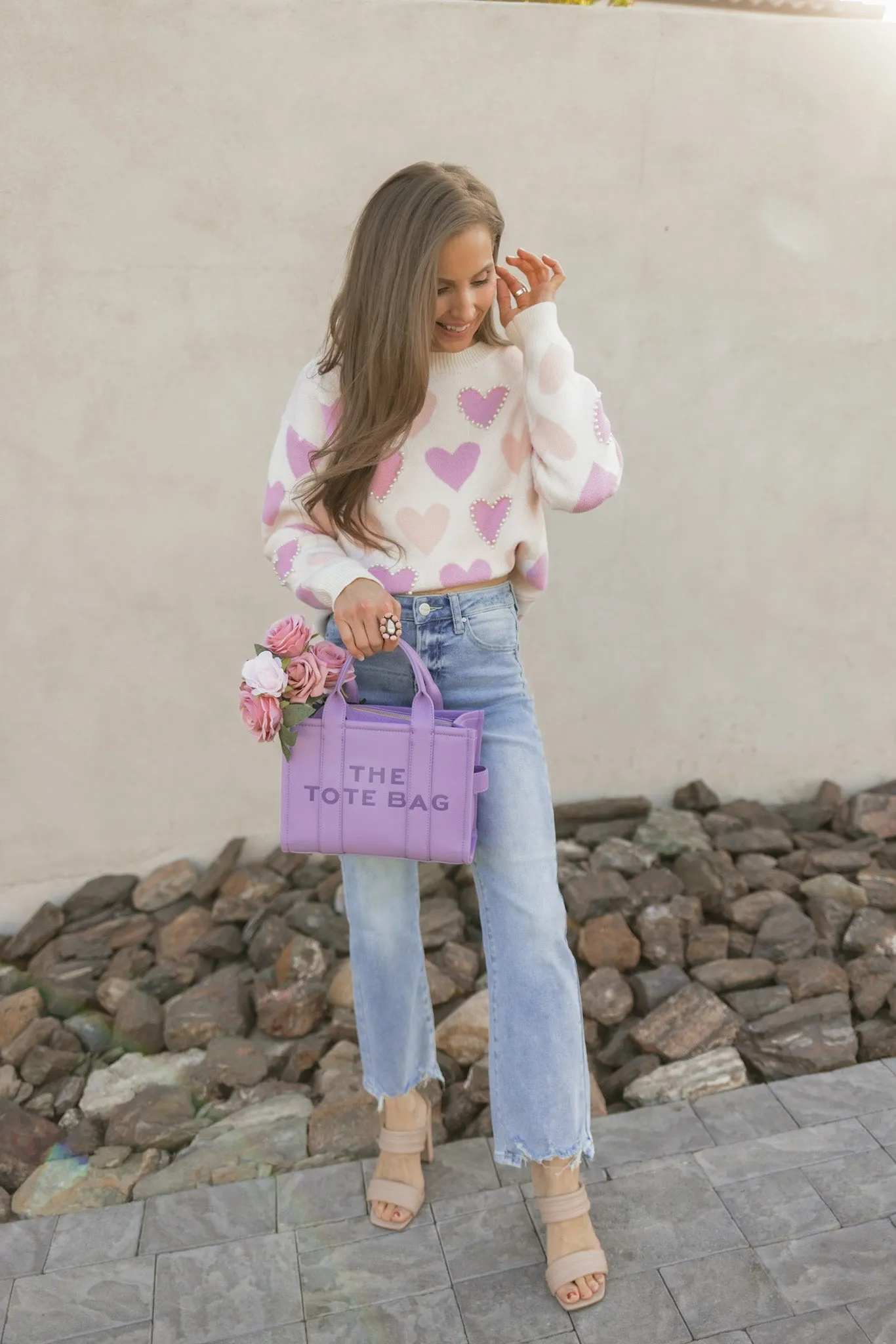 Hearts Galore Luxe Pearl Detail Sweater