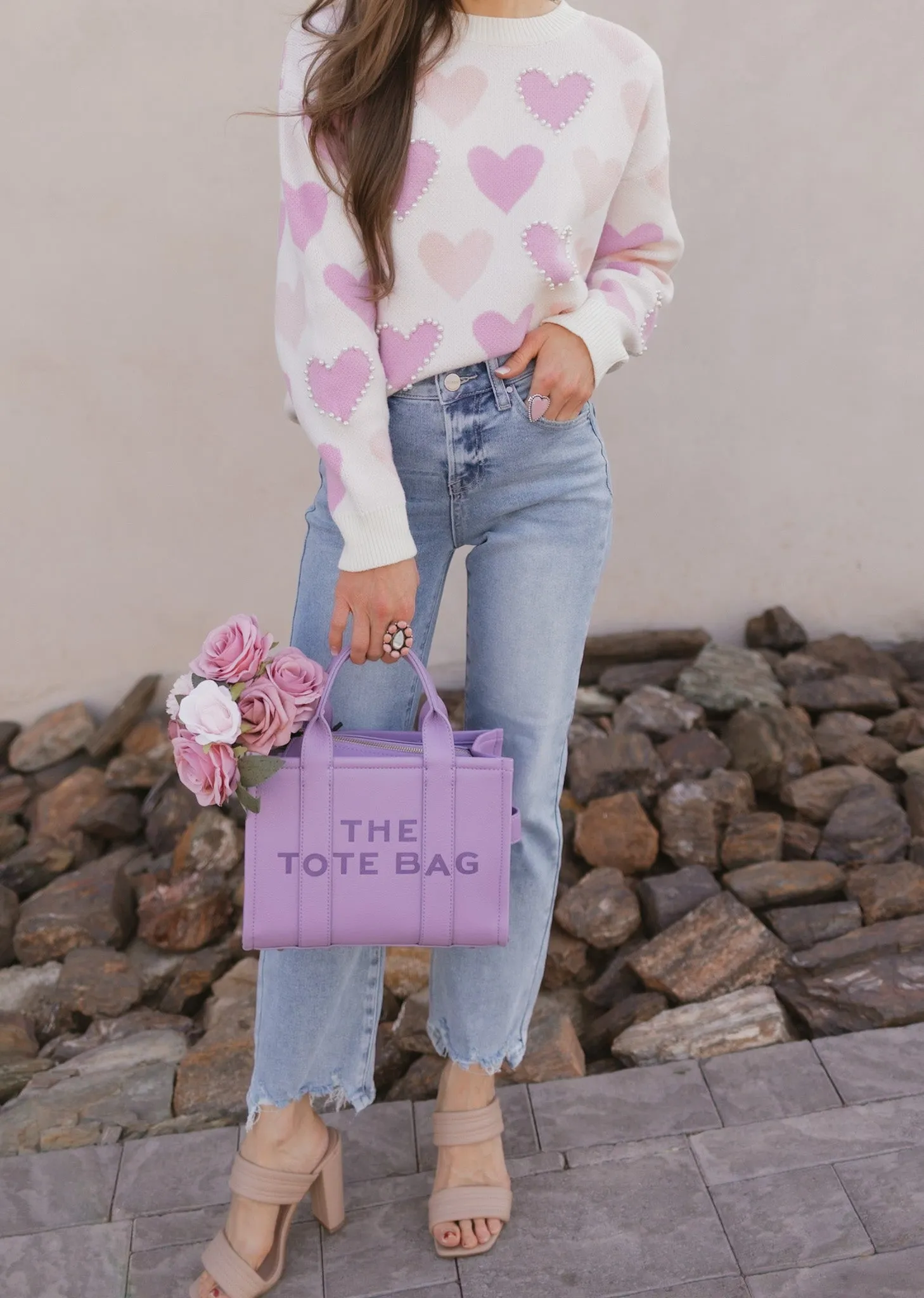 Hearts Galore Luxe Pearl Detail Sweater