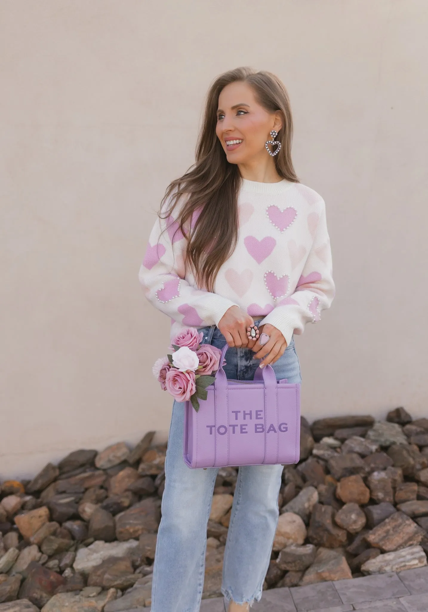 Hearts Galore Luxe Pearl Detail Sweater