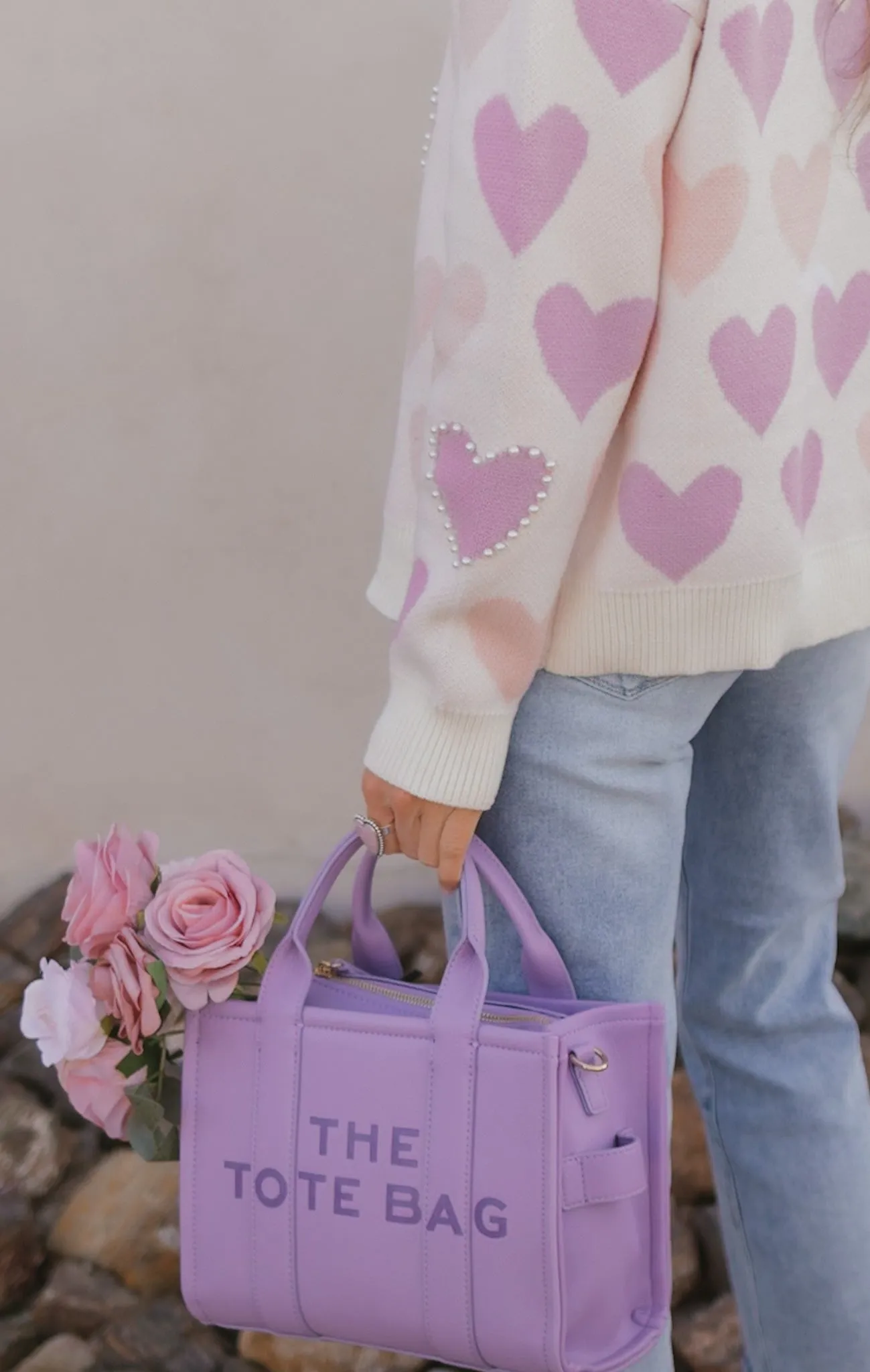 Hearts Galore Luxe Pearl Detail Sweater