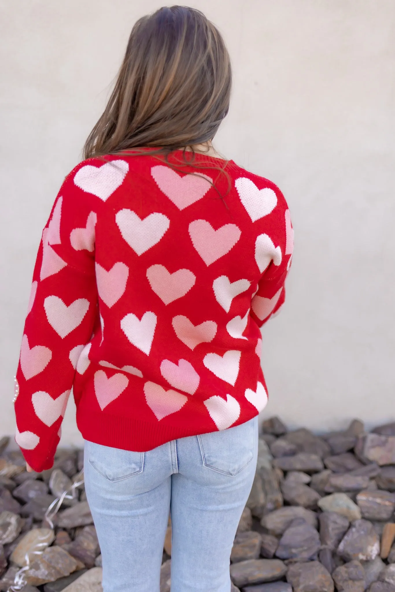 Hearts Galore Luxe Pearl Detail Sweater