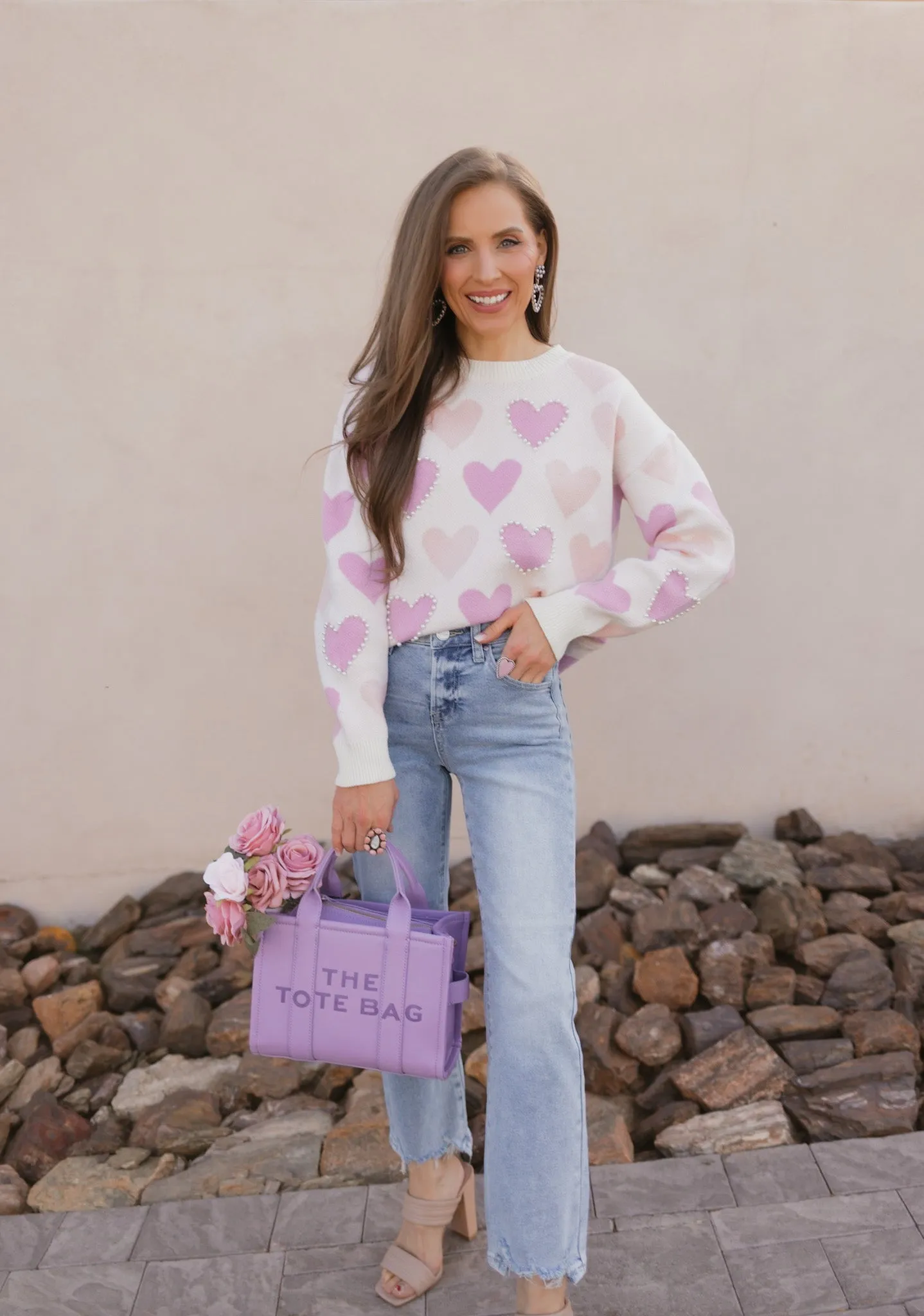 Hearts Galore Luxe Pearl Detail Sweater